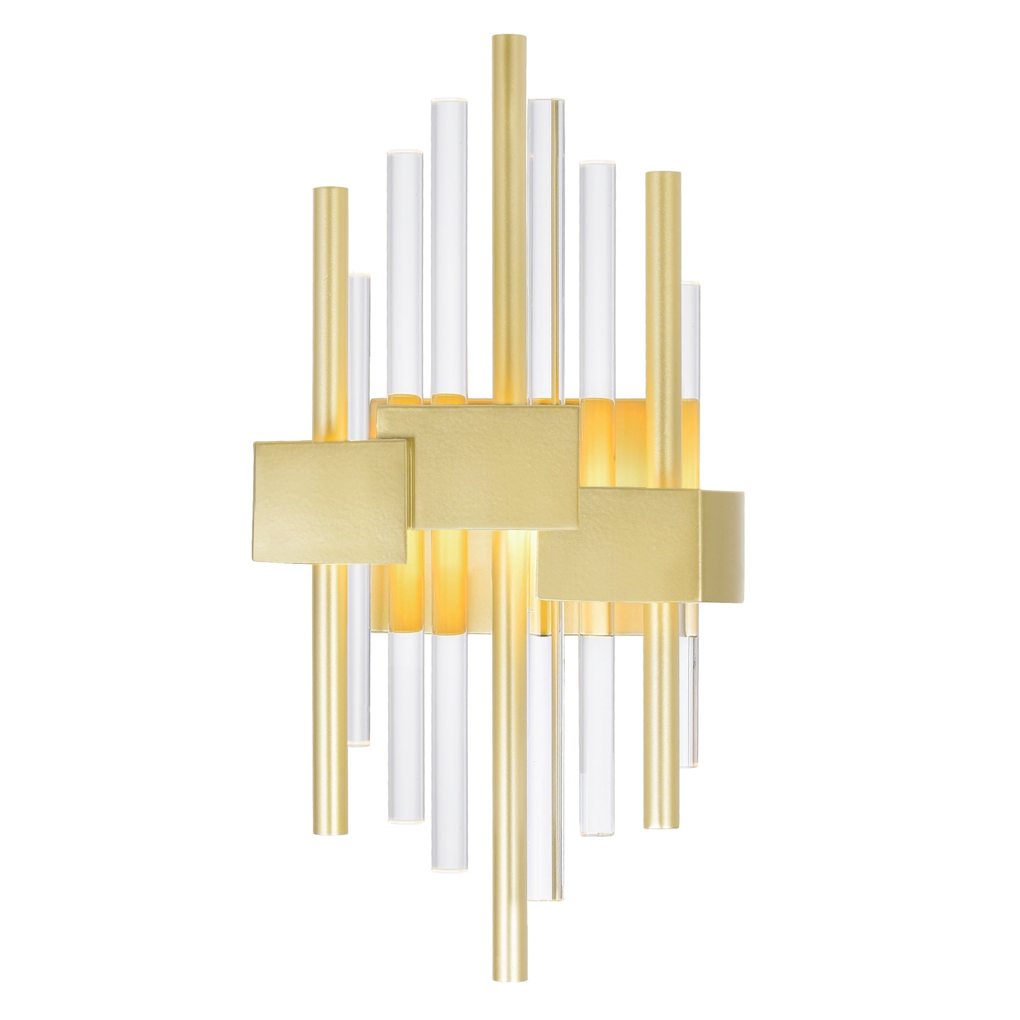 satin gold wall sconce