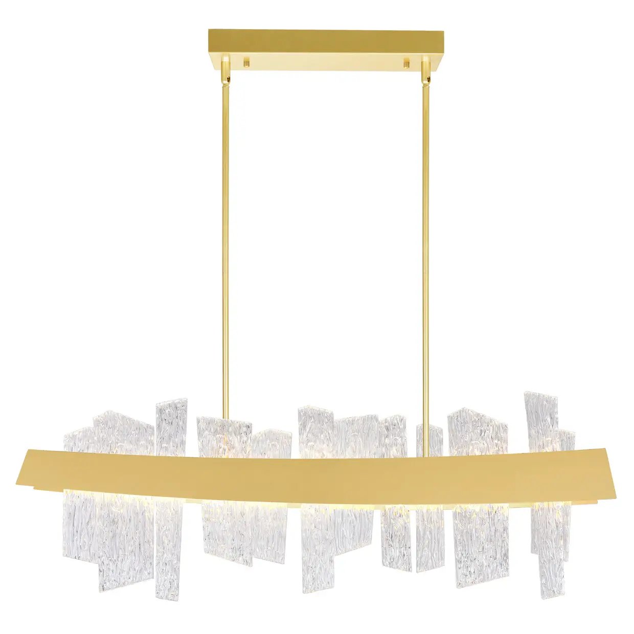 CWI Lighting Guadiana Integrated LED 39" Chandelier with Handcrafted Glass by CWI Lighting