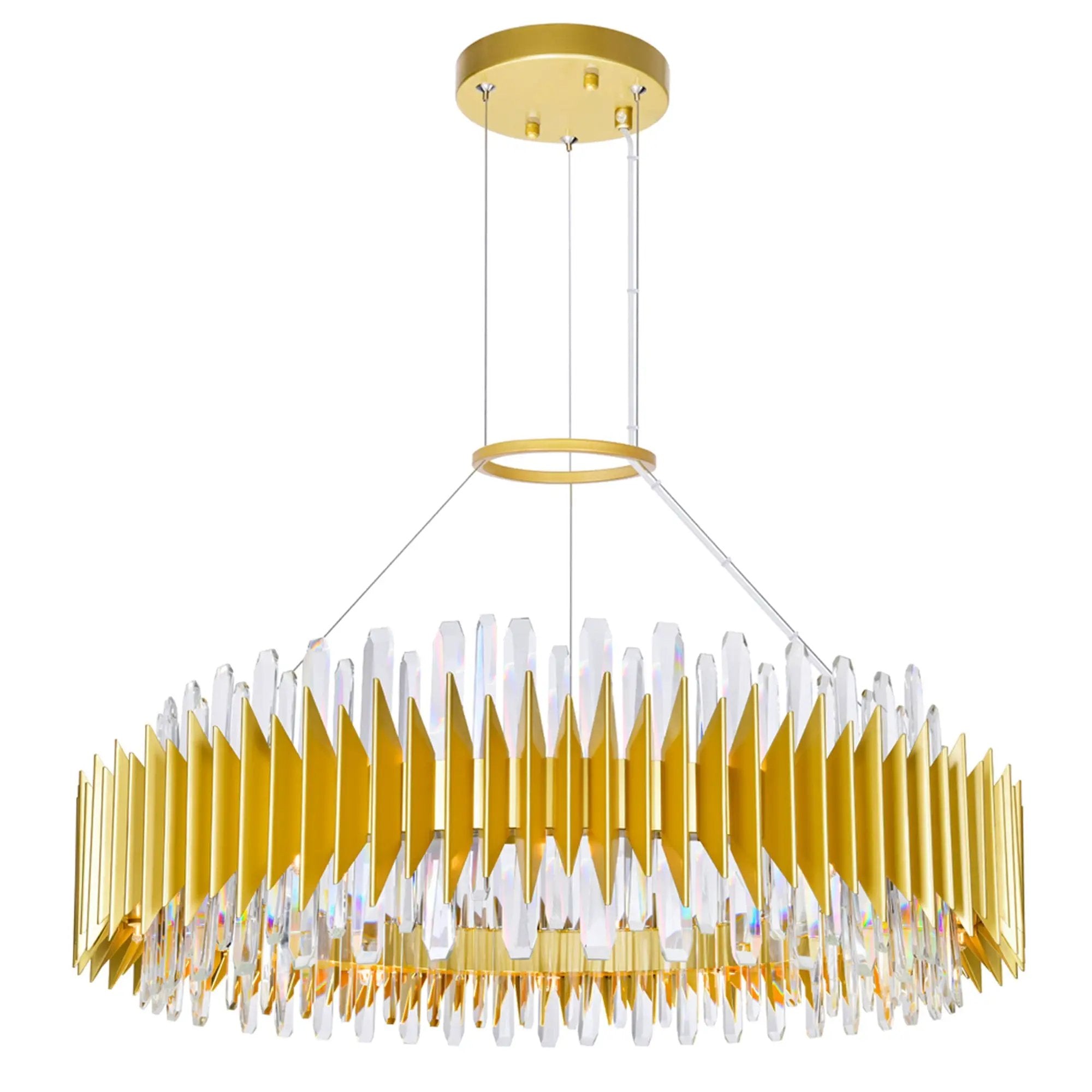 satin gold chandelier