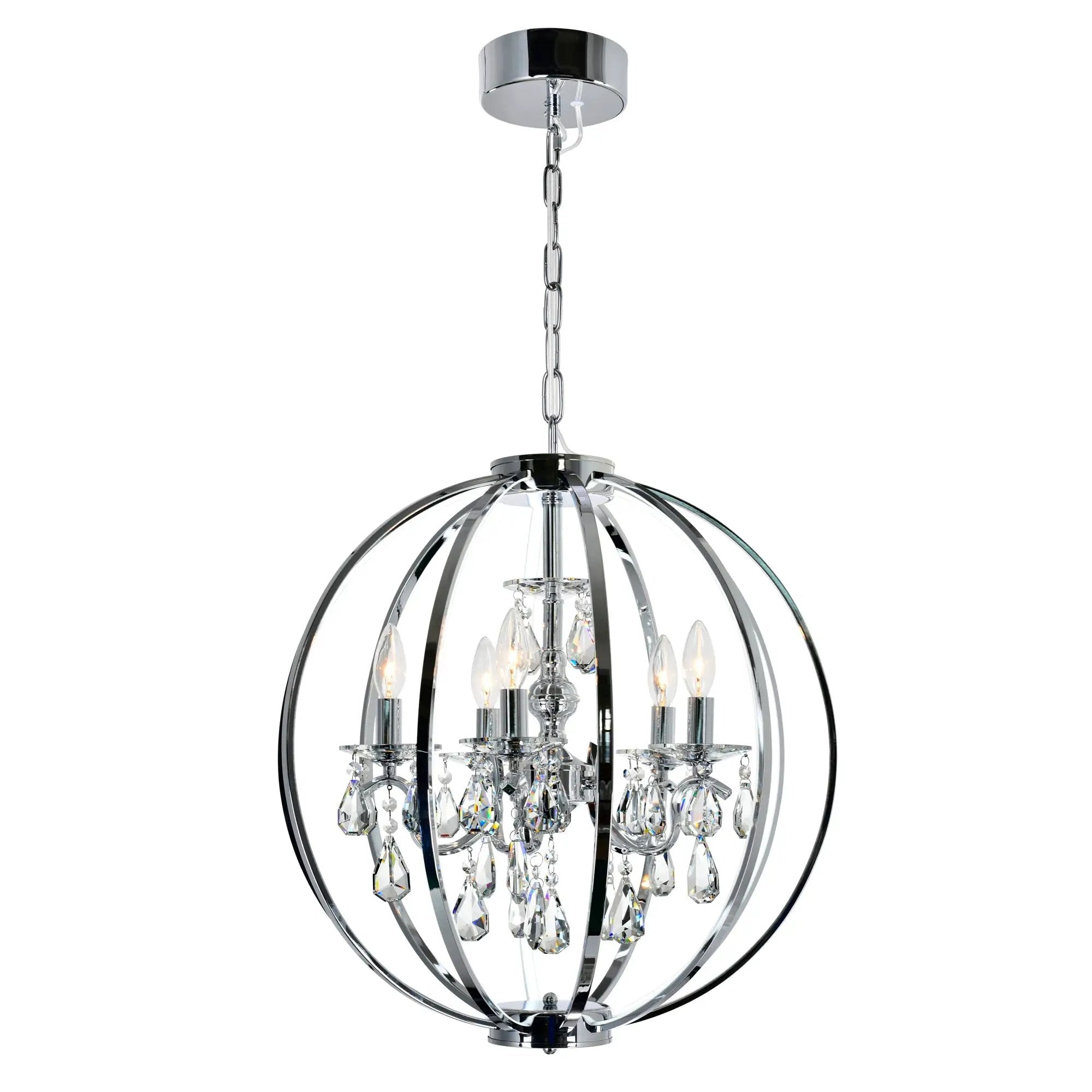 chrome chandelier