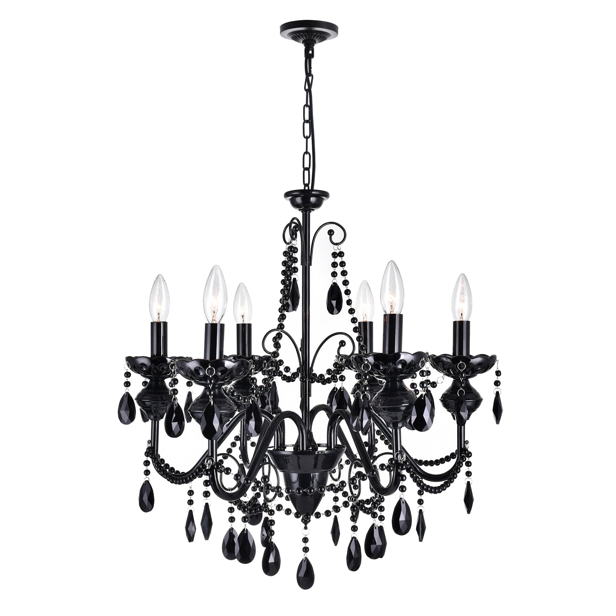 black chandelier