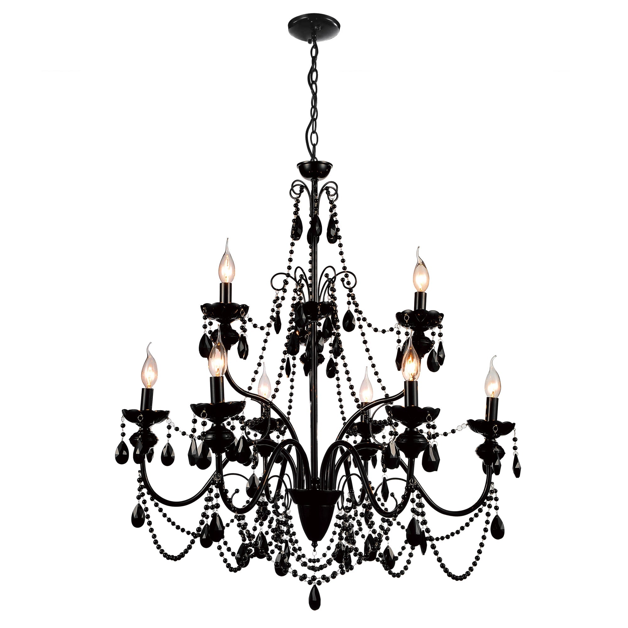 black chandelier
