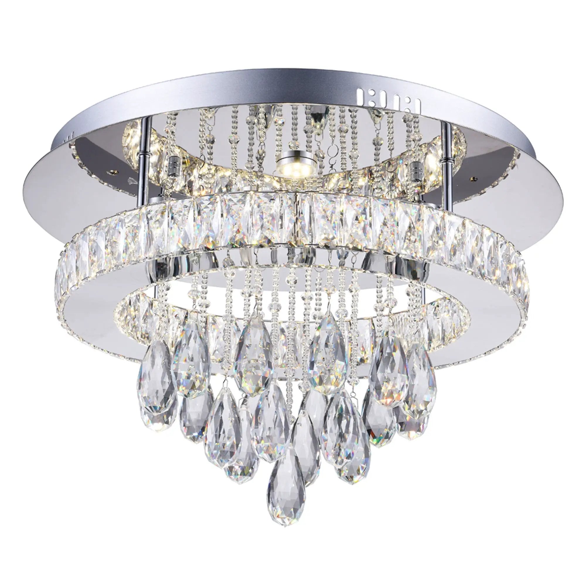 chrome flush mount light