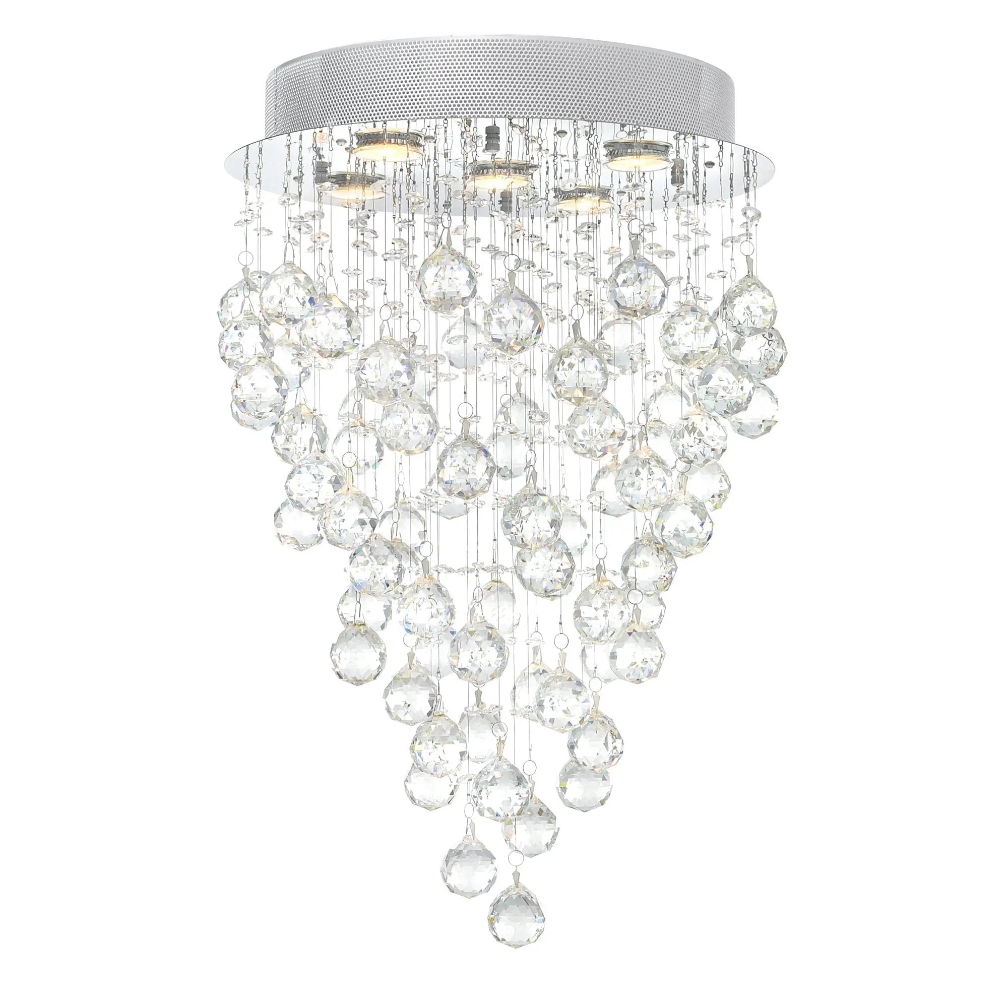 chrome flush mount light