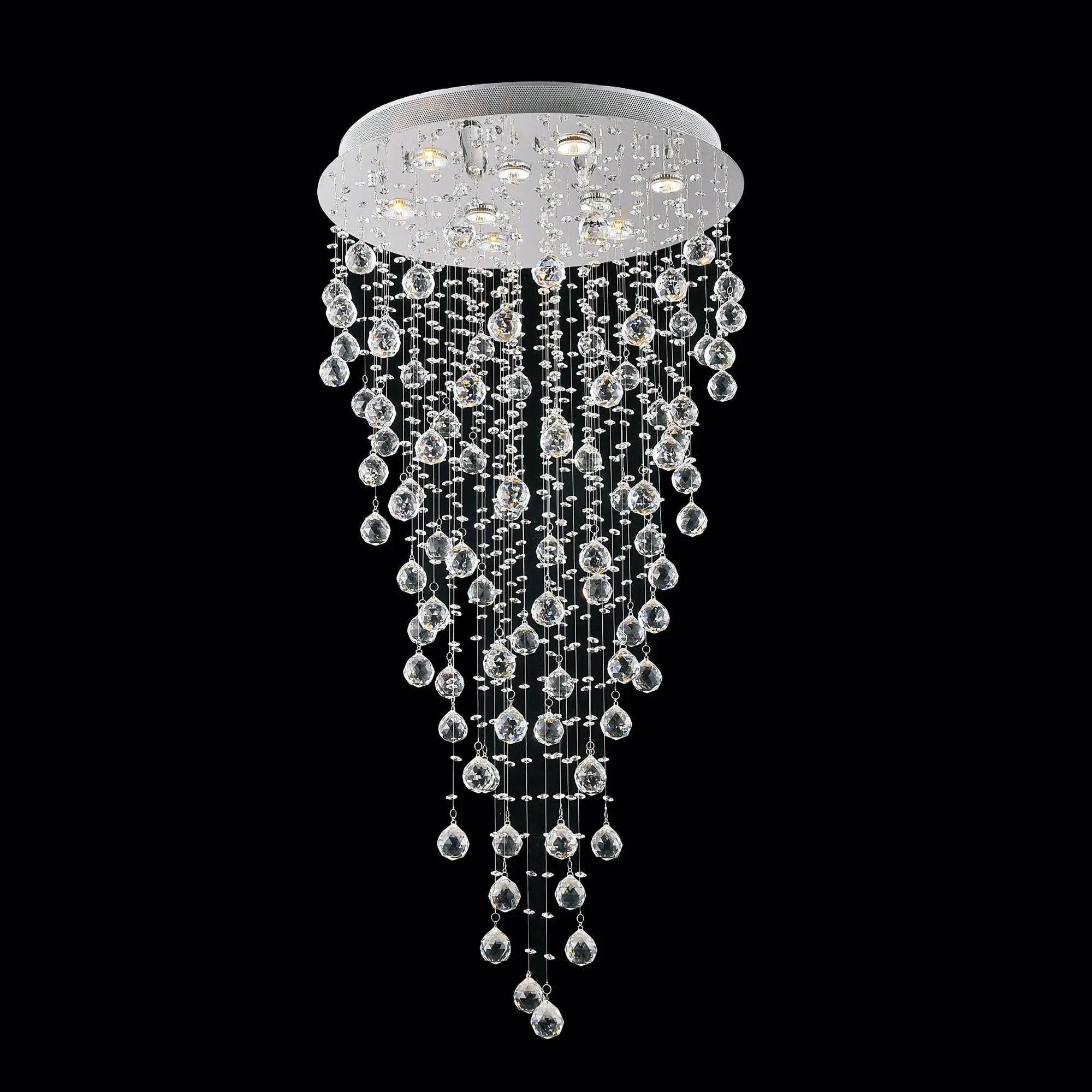chrome flush mount light
