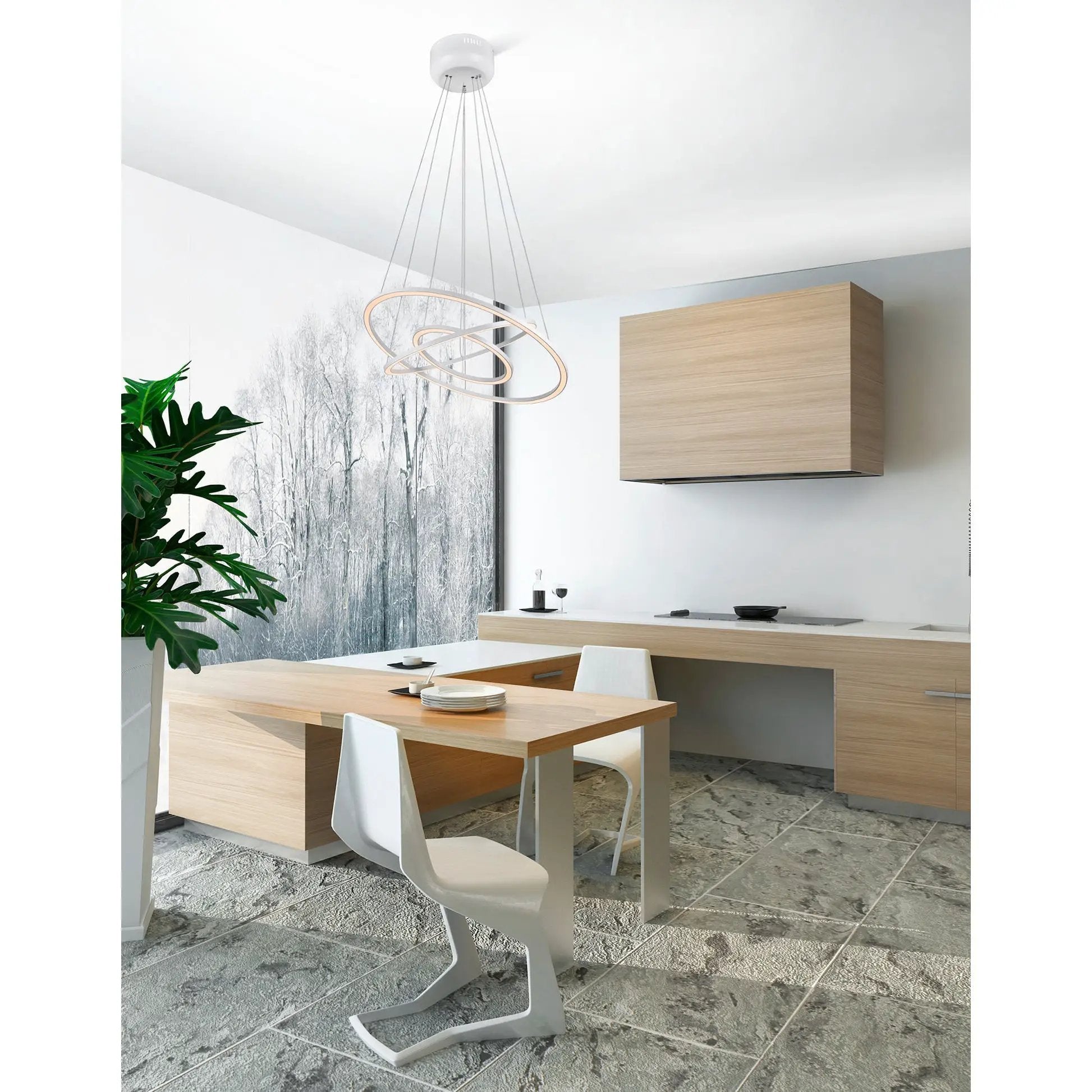 white chandelier