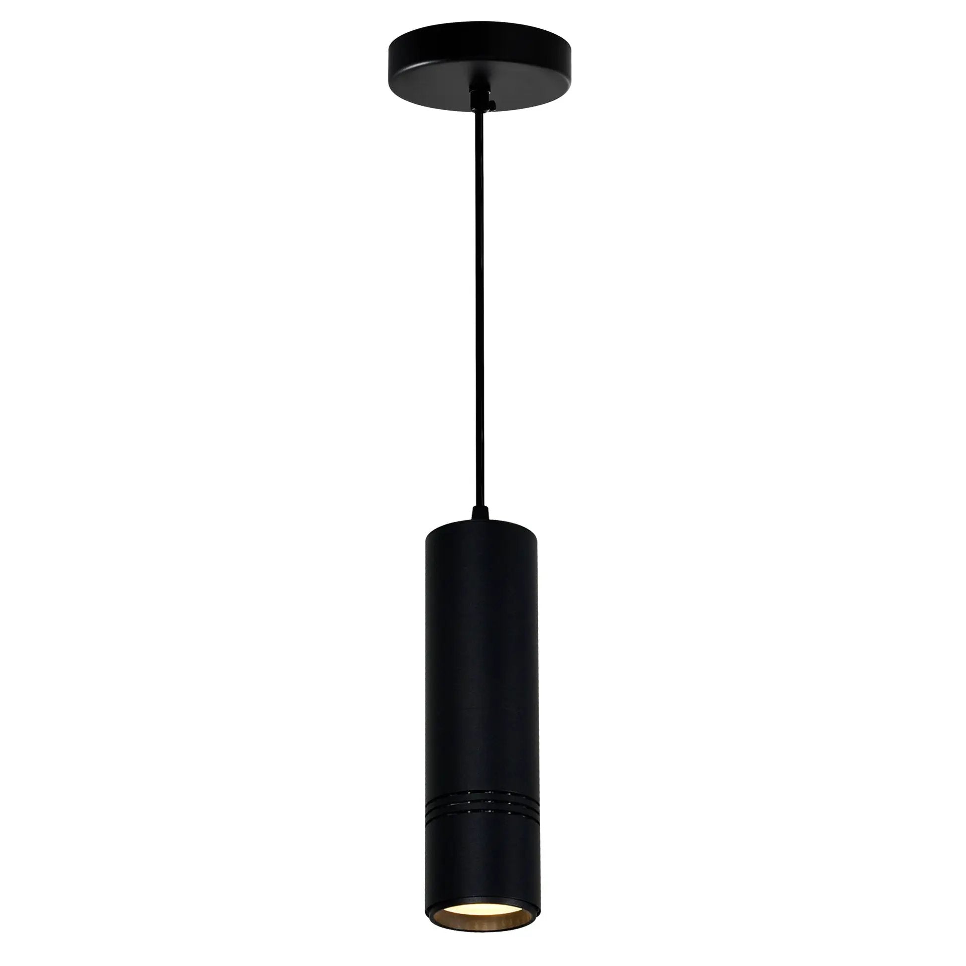 black & wood pendant