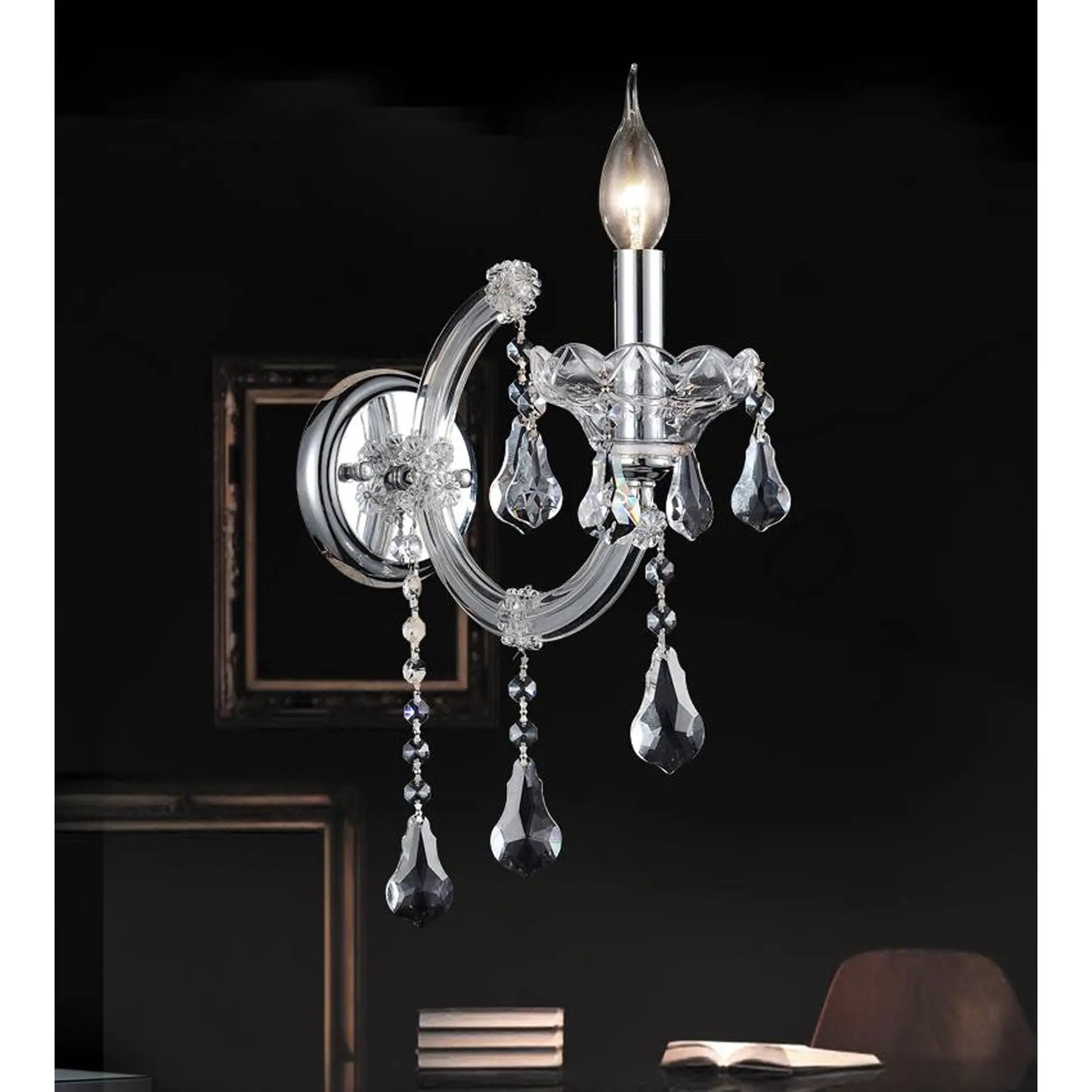 chrome wall sconce