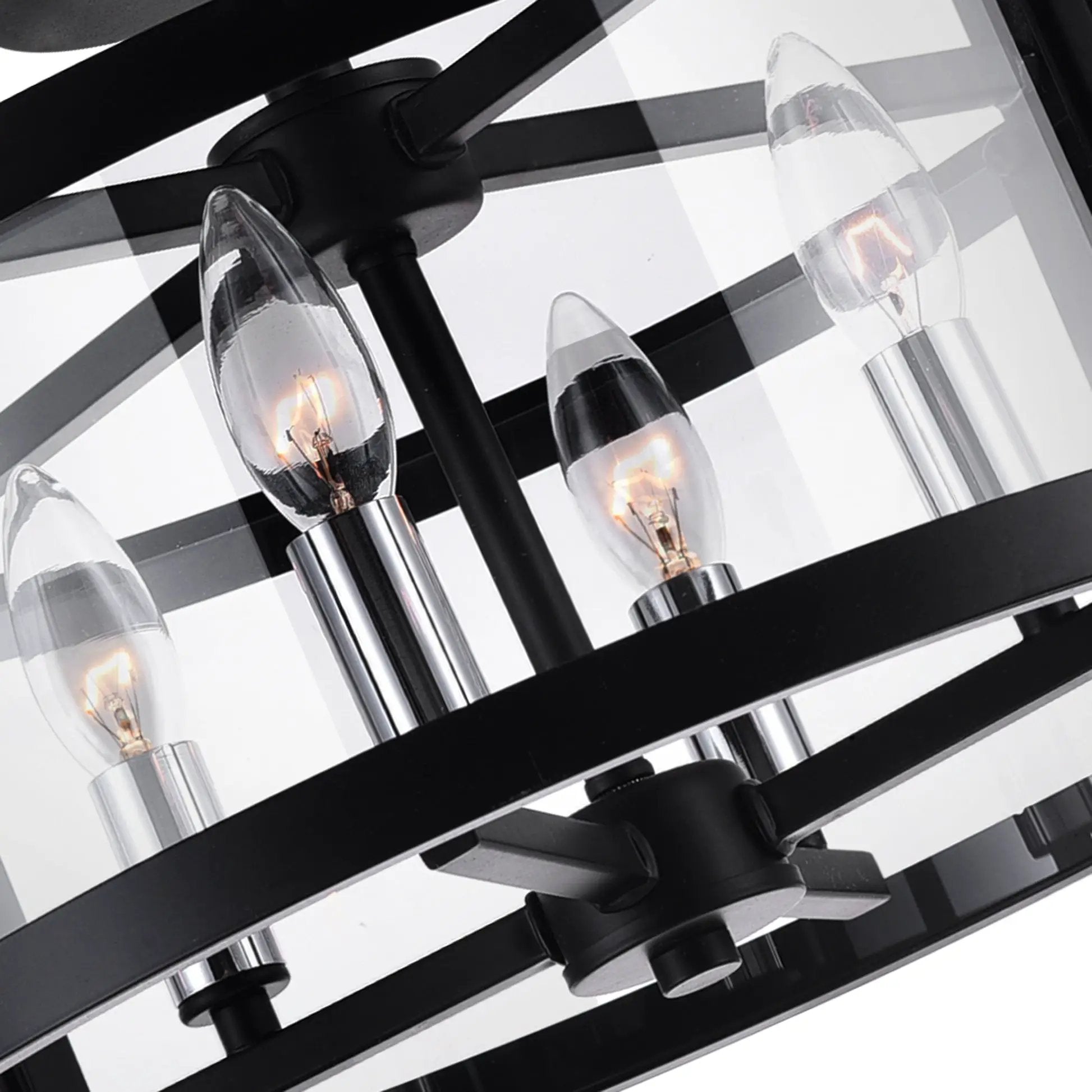 black flush mount light