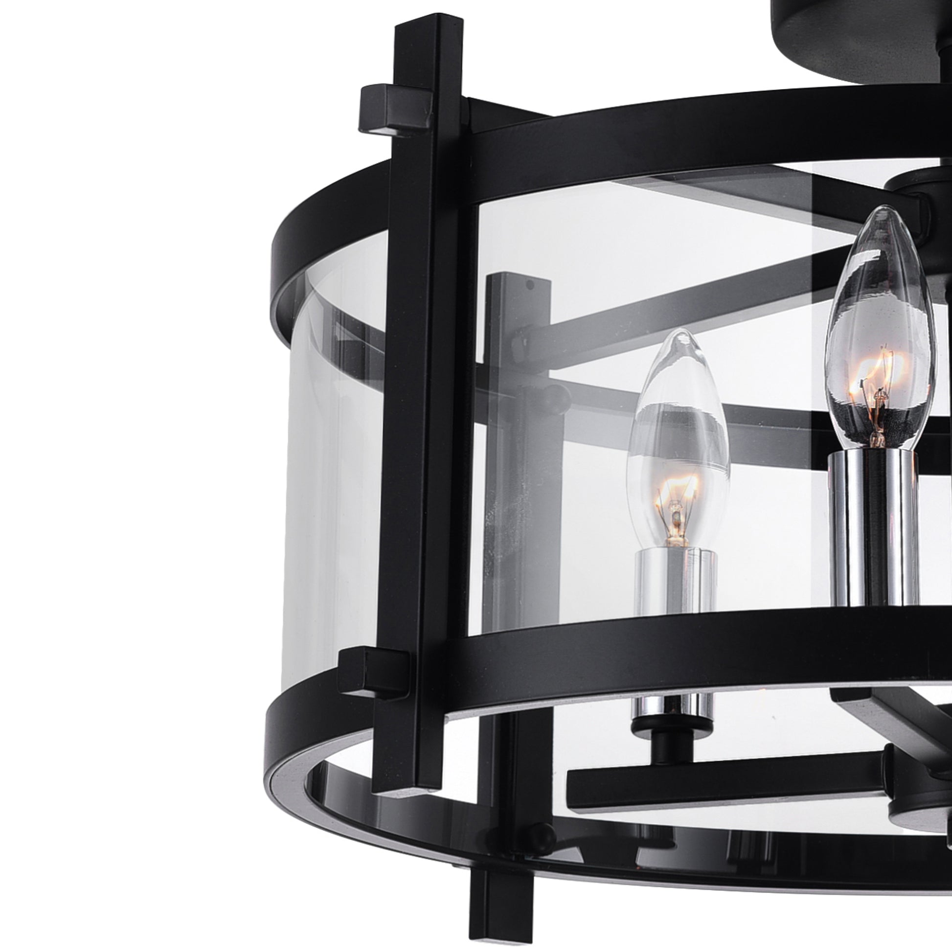 black flush mount light