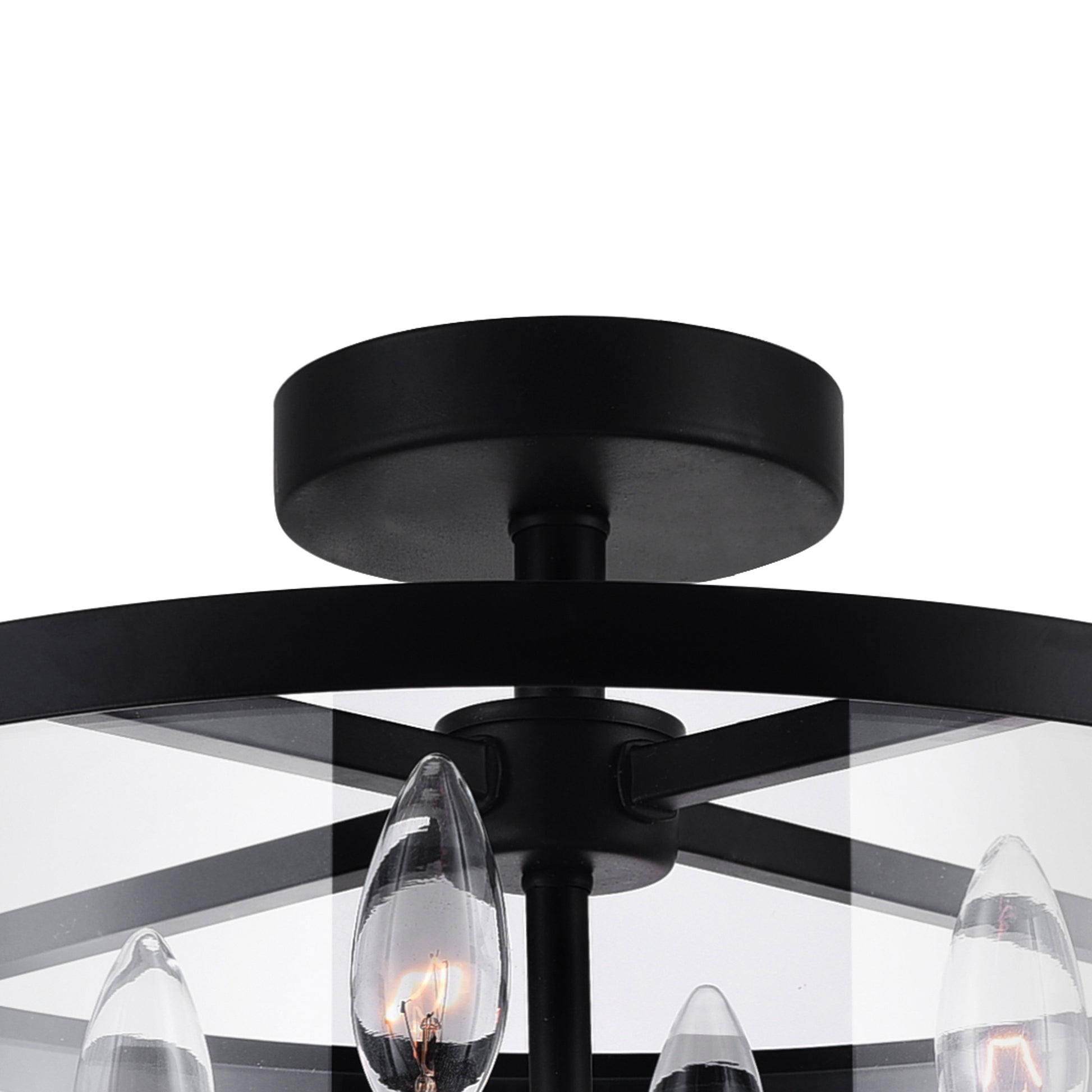 black flush mount light