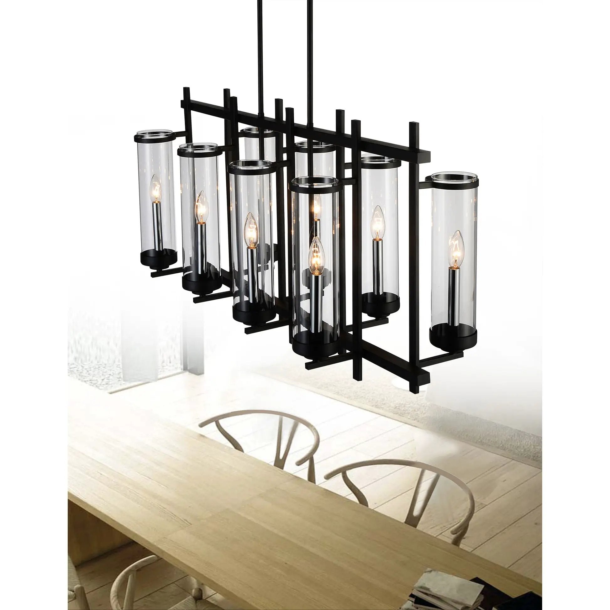 black chandelier