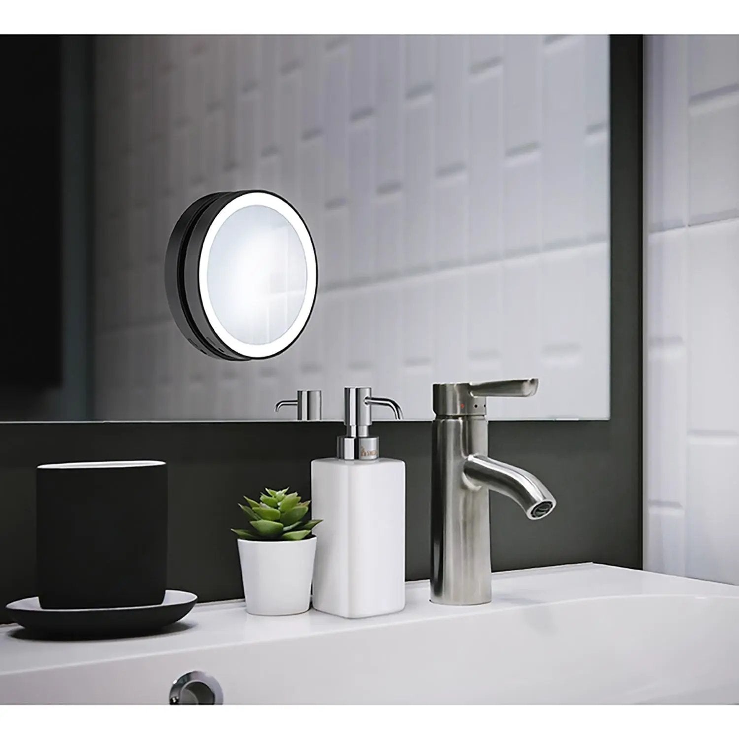 white make-up mirror
