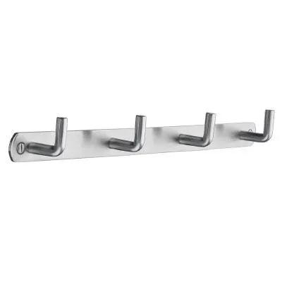brushed stainless steel coat rack