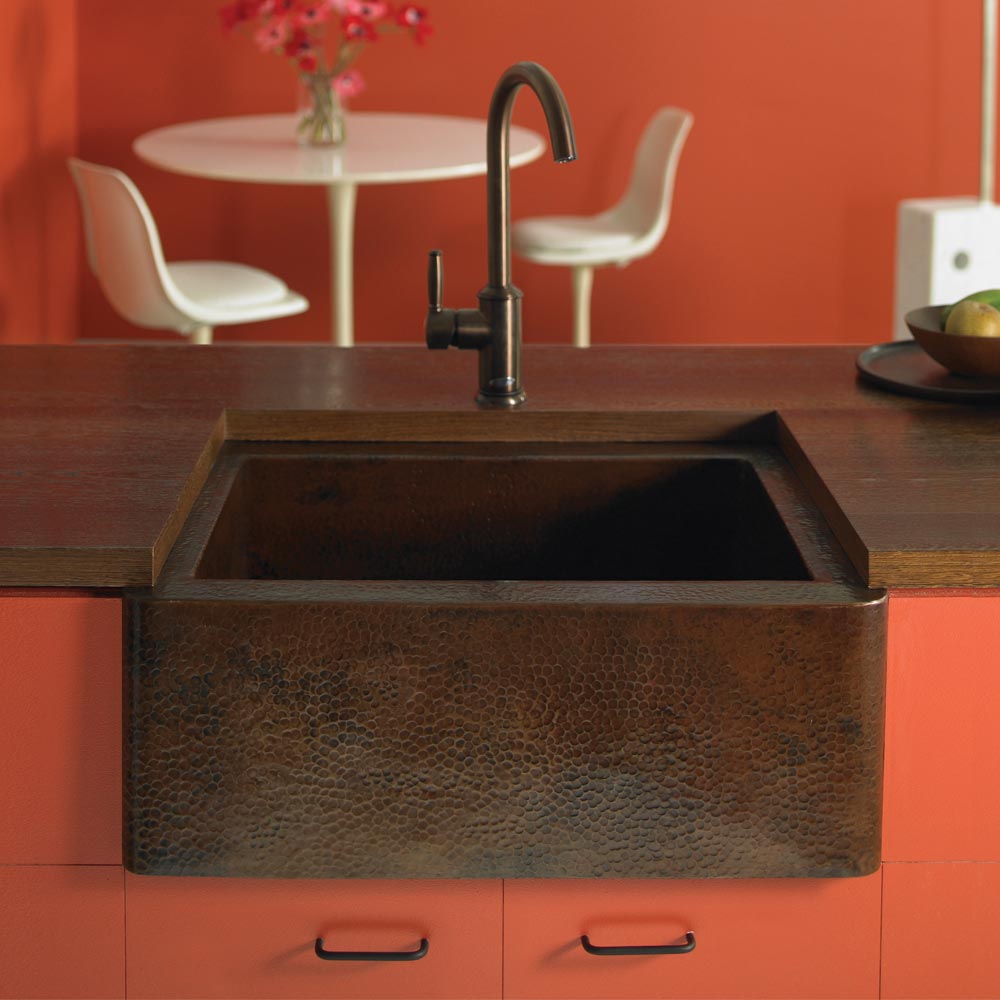 antique copper kitchen sink