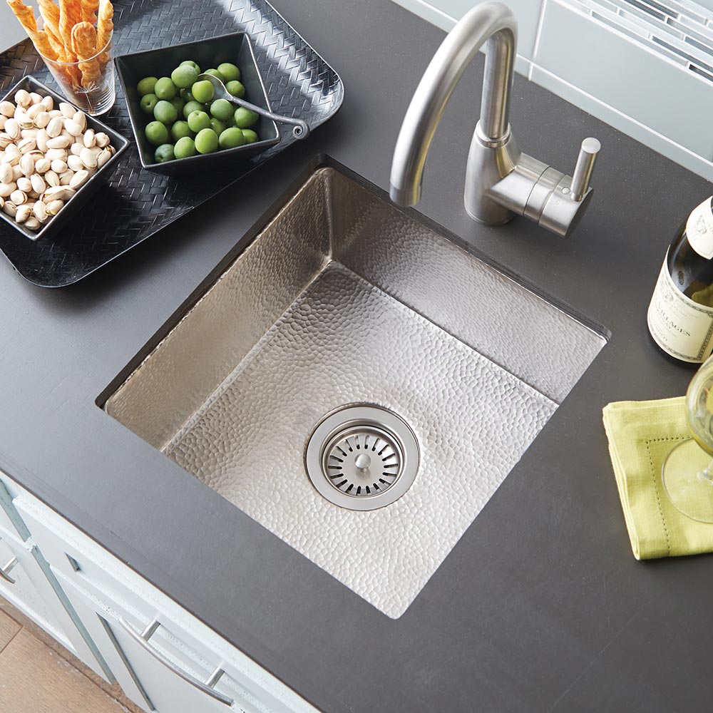brushed nickel kitchen sink