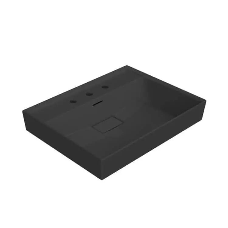 Nameeks Sharp Ceramic Rectangular Wall Mounted Bathroom Sink by Nameeks