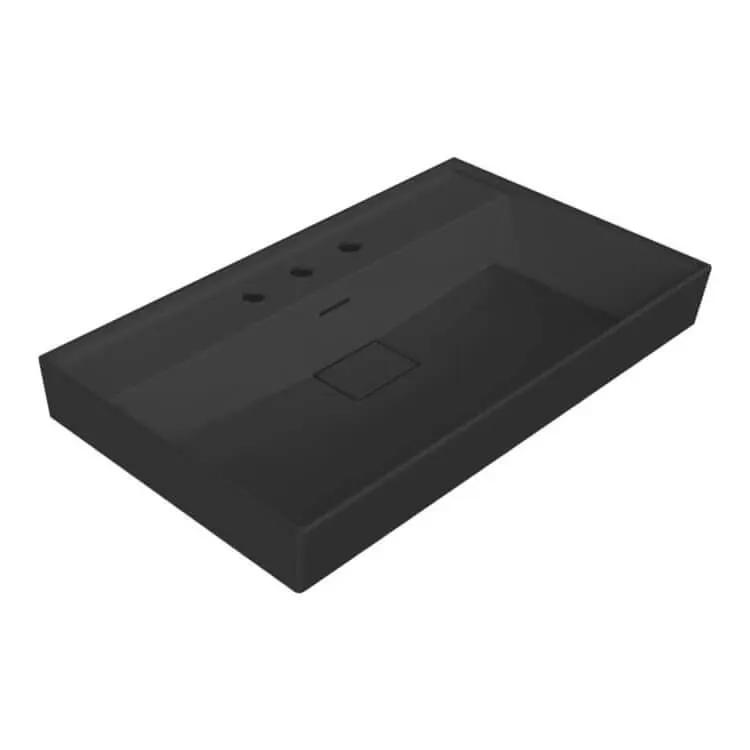 Nameeks Sharp Ceramic Rectangular Wall Mounted Bathroom Sink by Nameeks