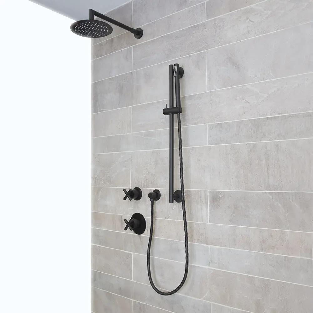 matte black shower trim