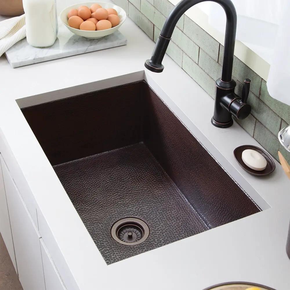 antique copper kitchen sink