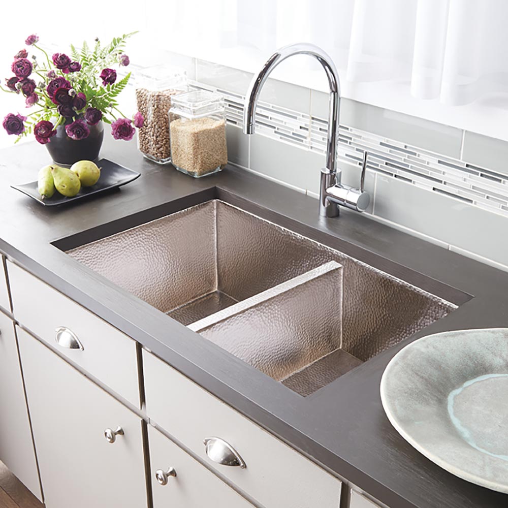 brushed nickel kitchen sink