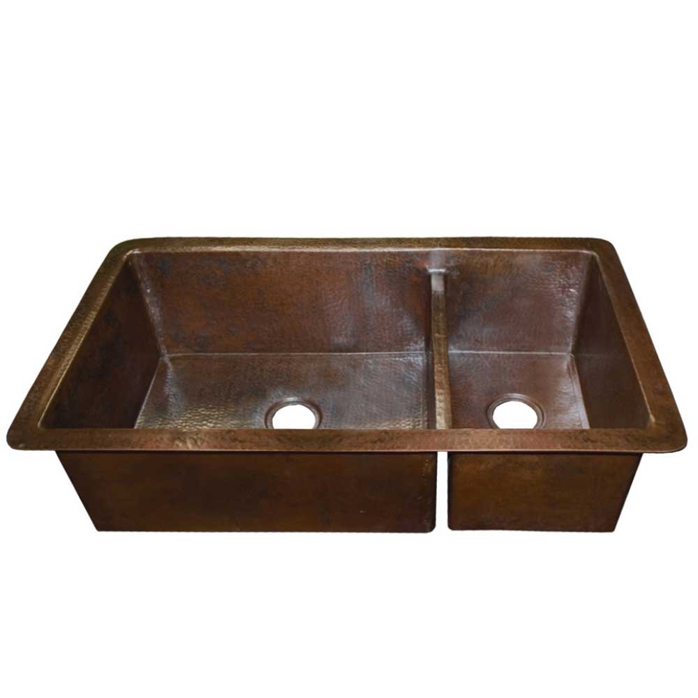 antique copper kitchen sink
