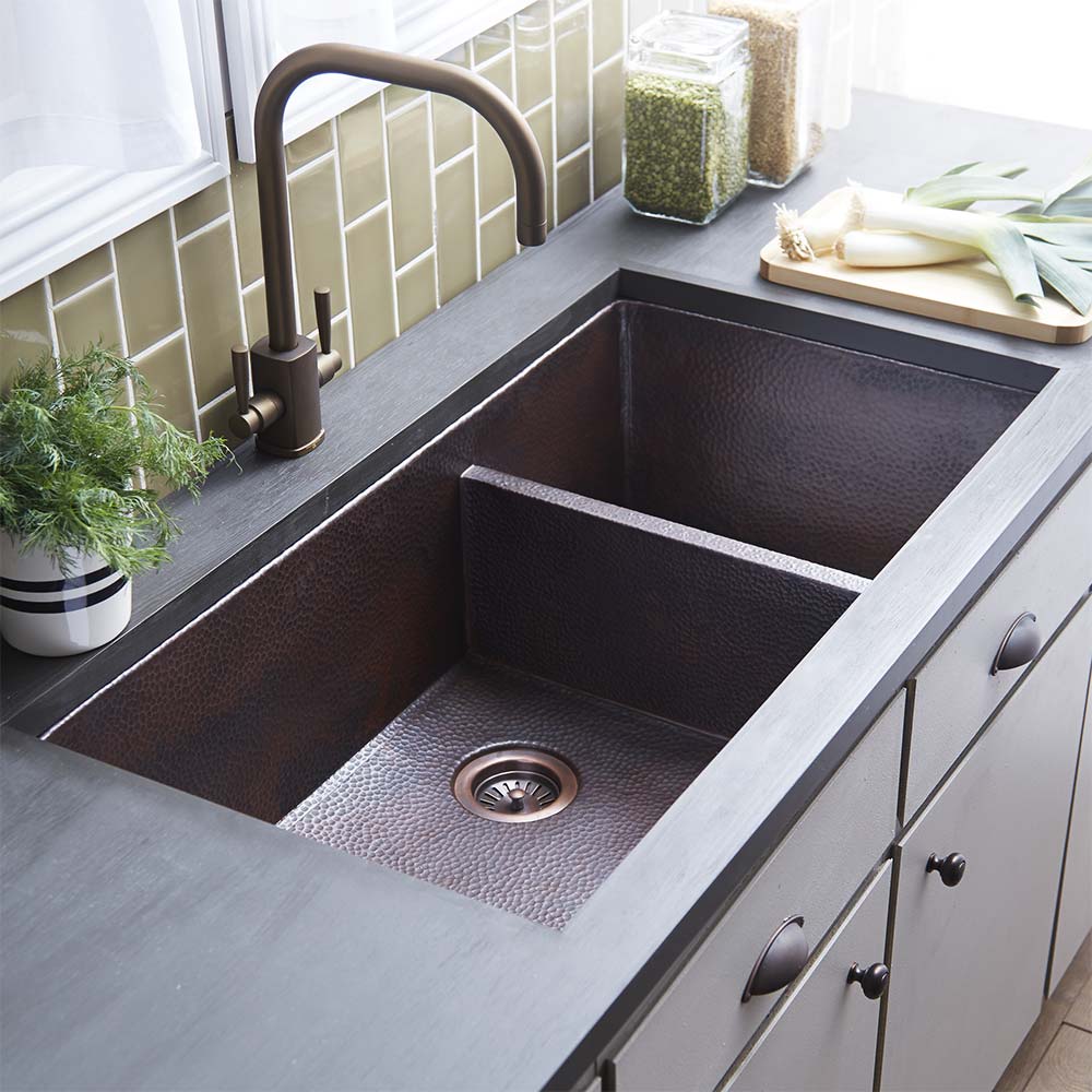 antique copper kitchen sink