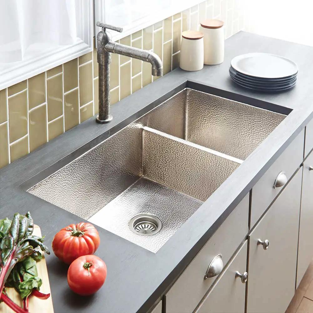 brushed nickel kitchen sink