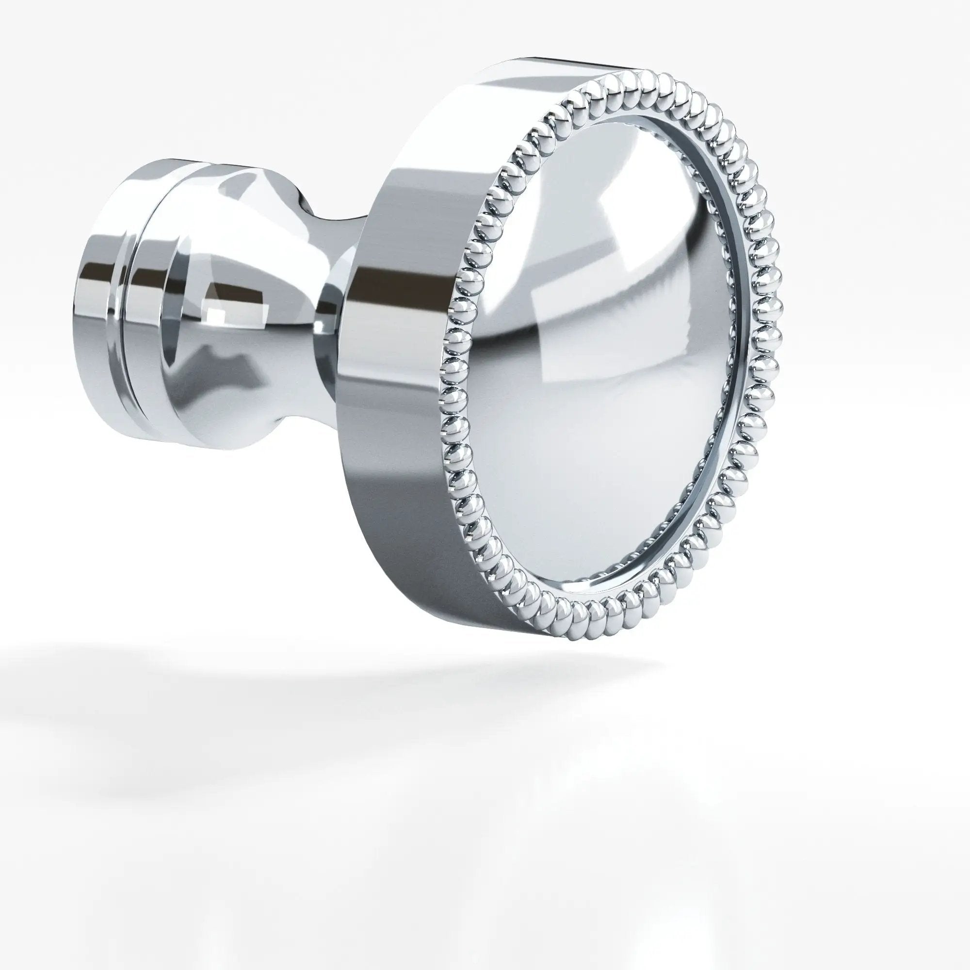 polished chrome cabinet knob