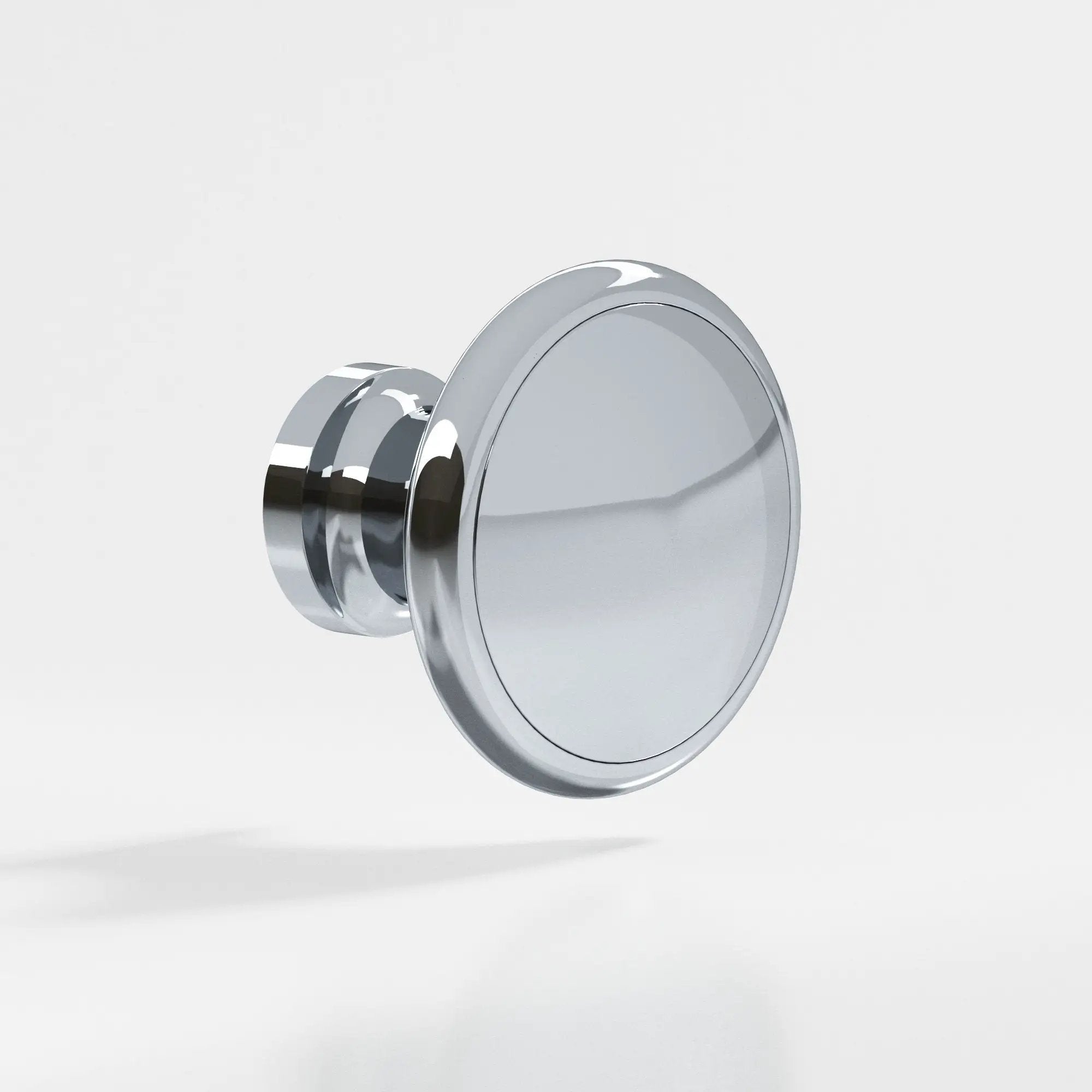 polished chrome cabinet knob