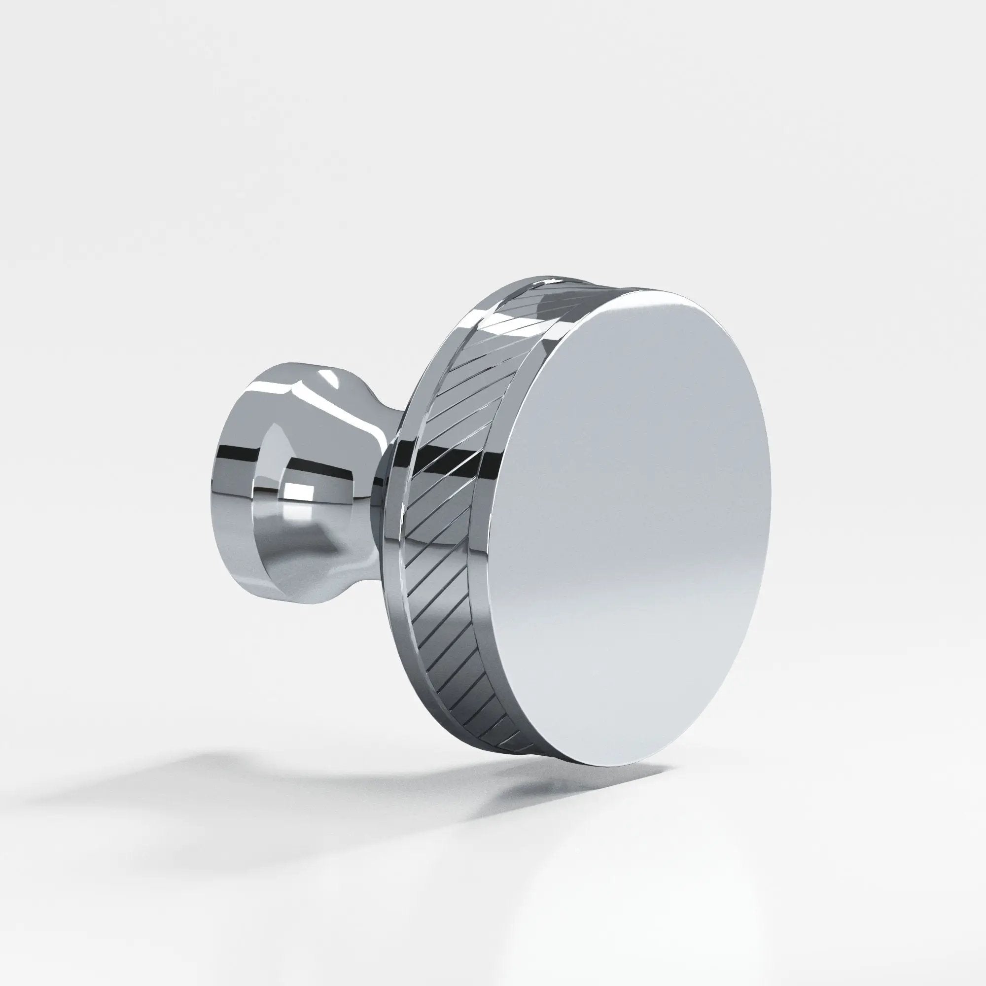 polished chrome cabinet knob