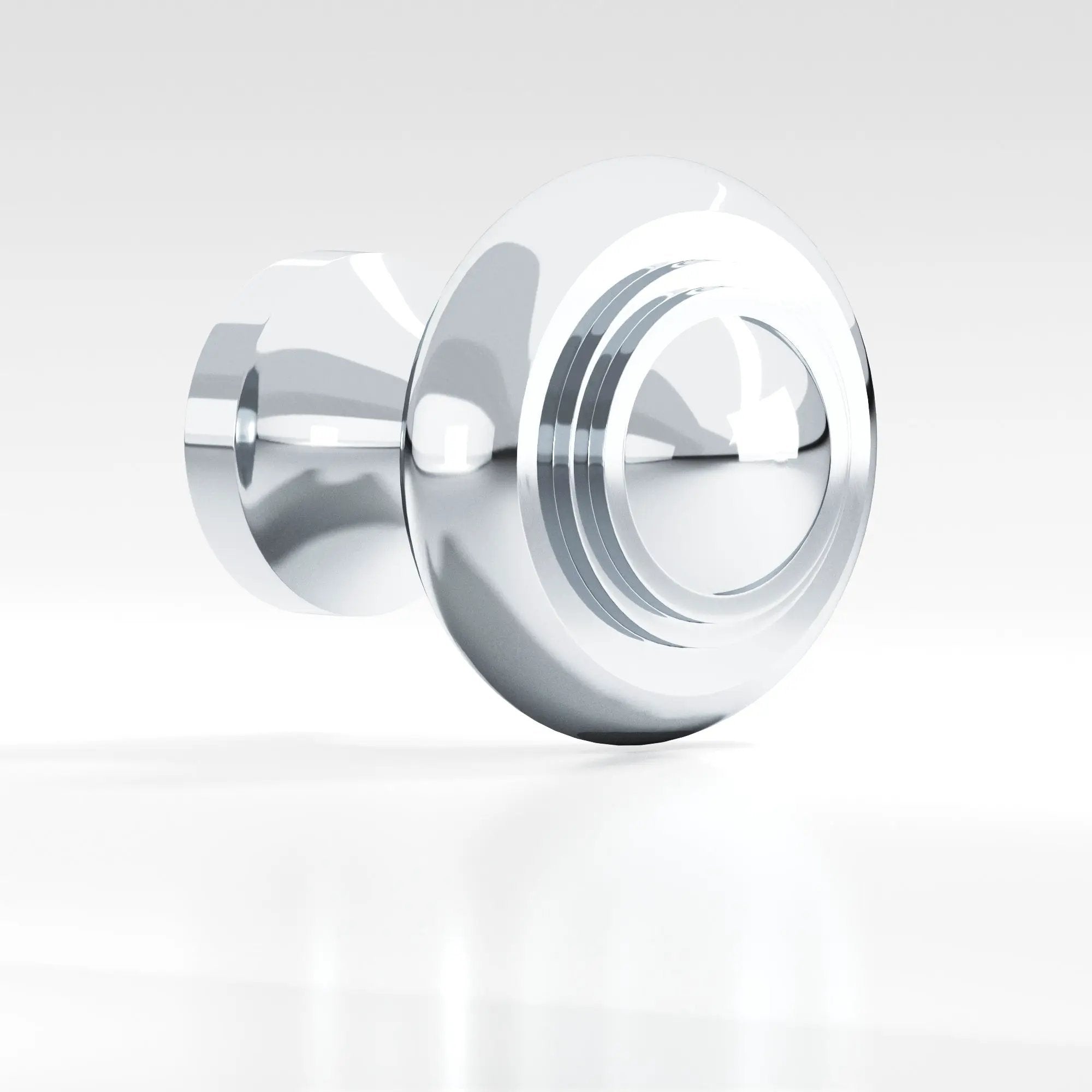 polished chrome cabinet knob