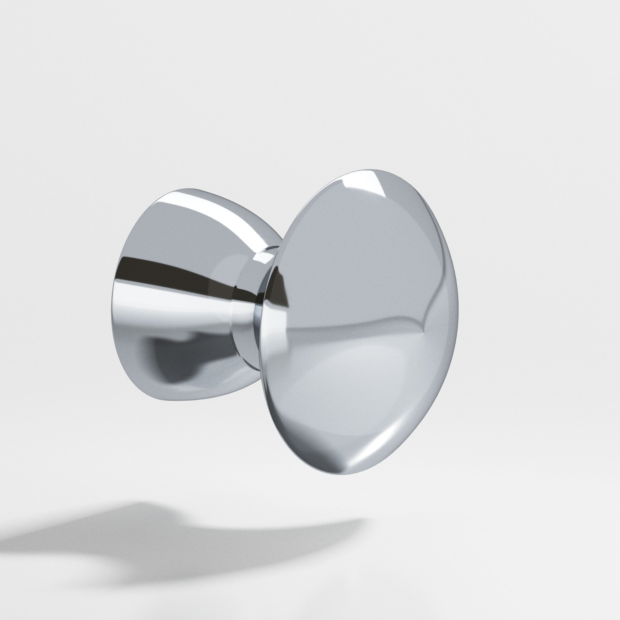 polished chrome cabinet knob