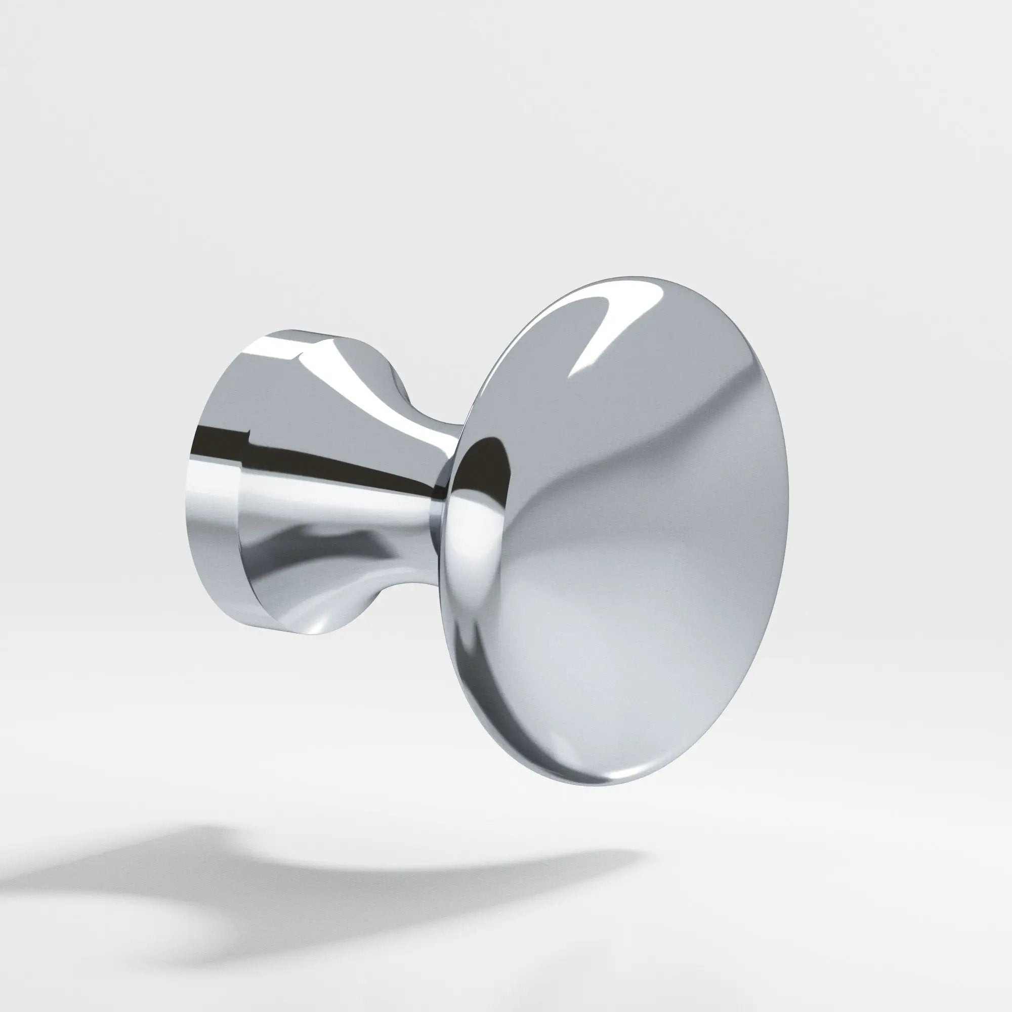 polished chrome cabinet knob