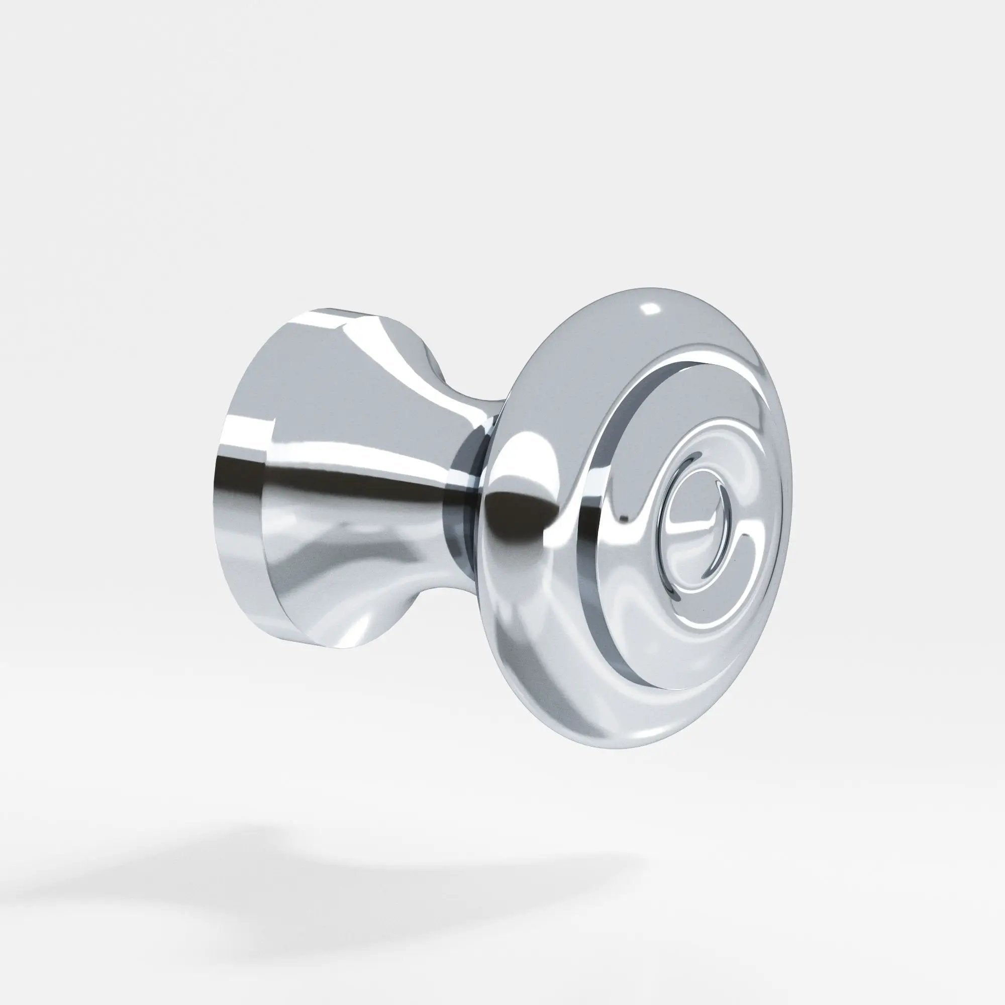 polished chrome cabinet knob