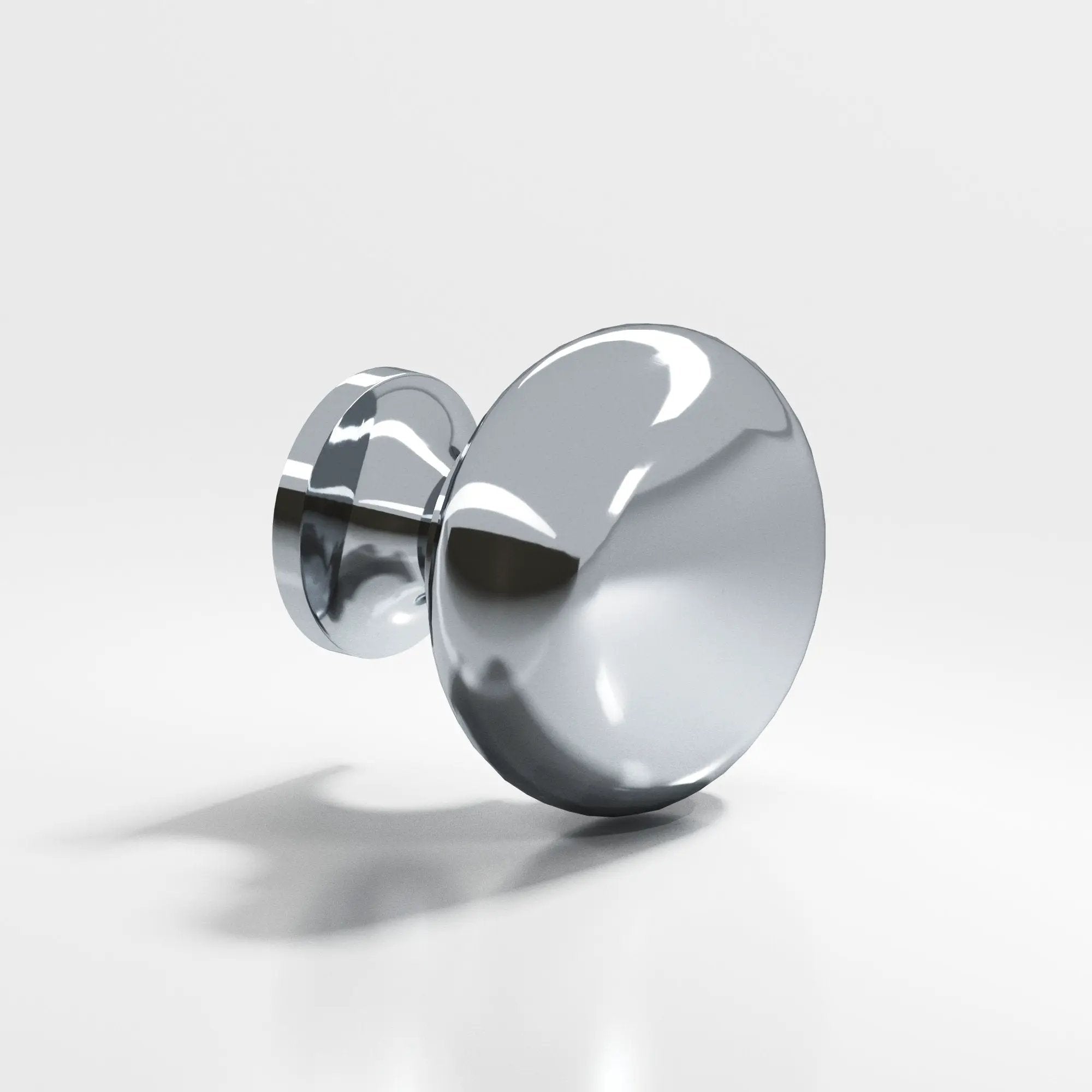 polished chrome cabinet knob