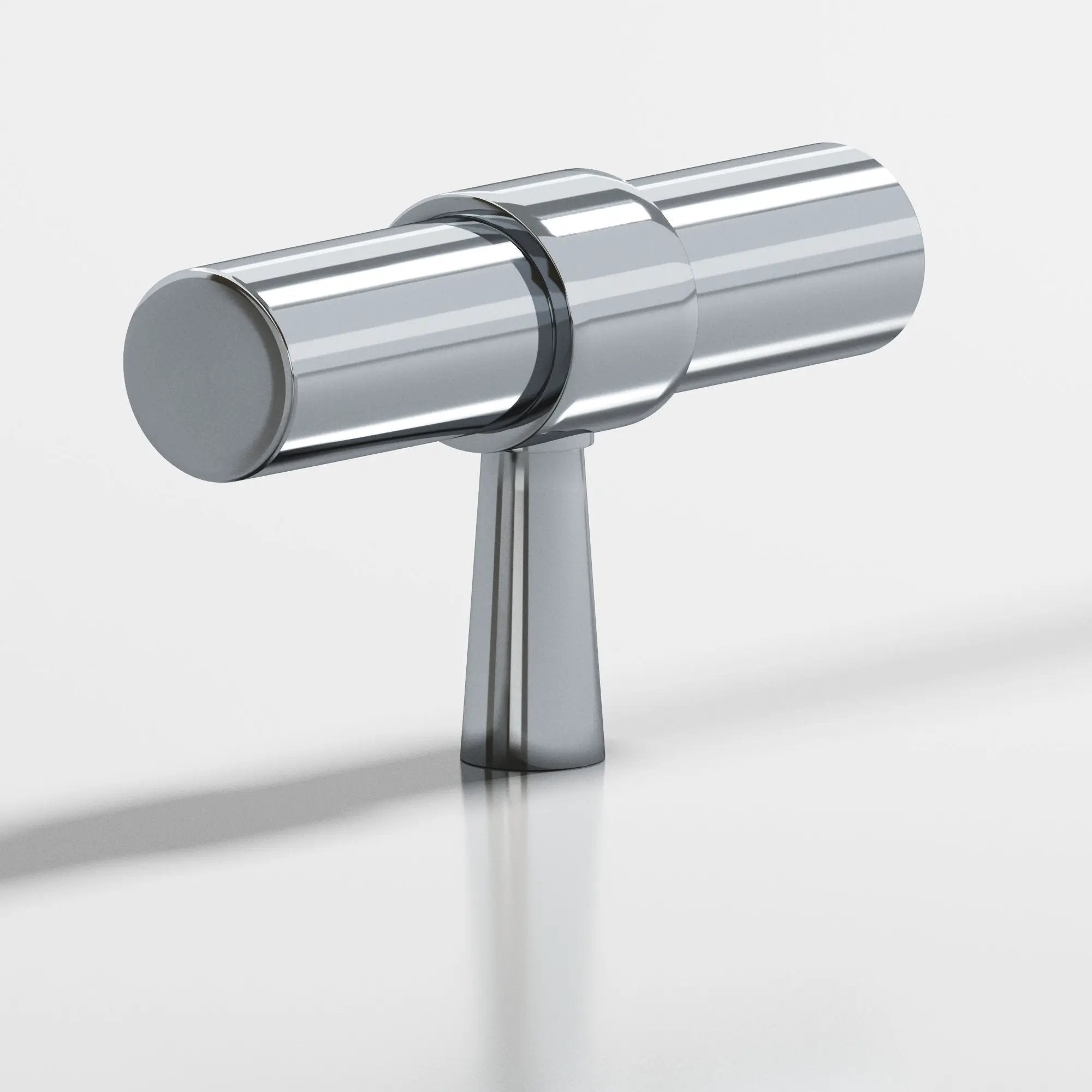 polished chrome cabinet knob