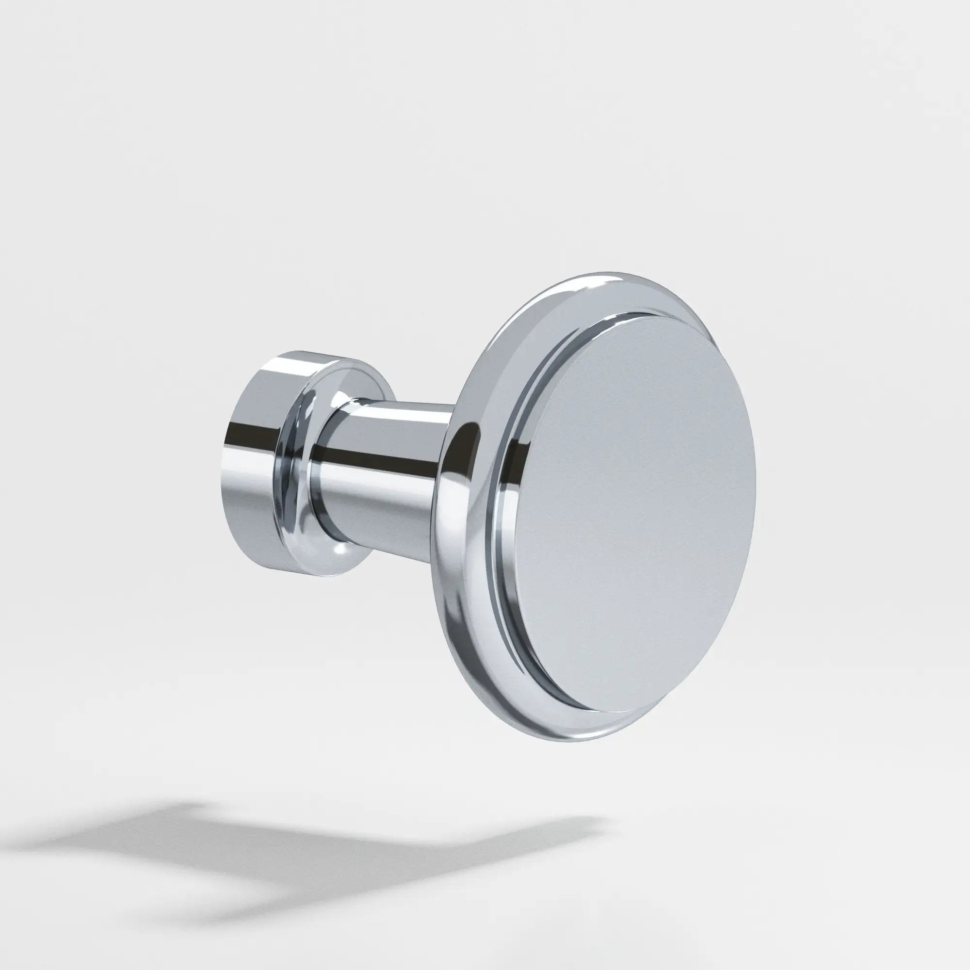 polished chrome cabinet knob