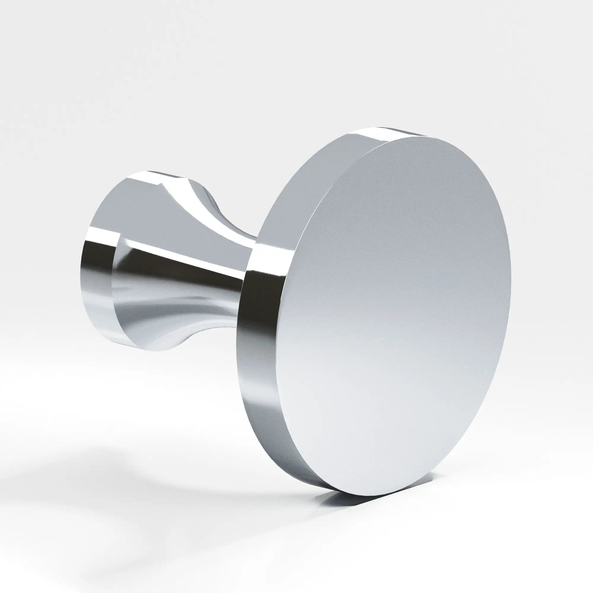 polished chrome cabinet knob