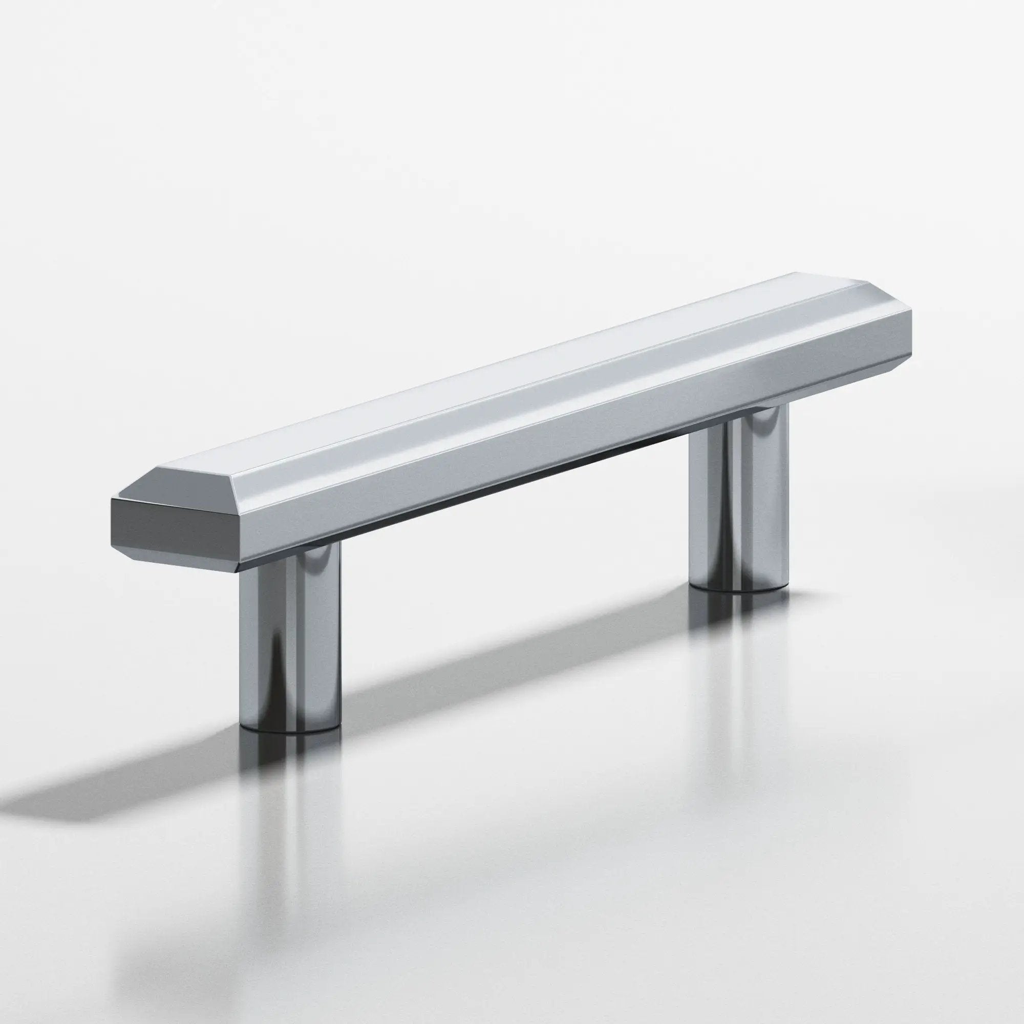 polished chrome cabinet pull
