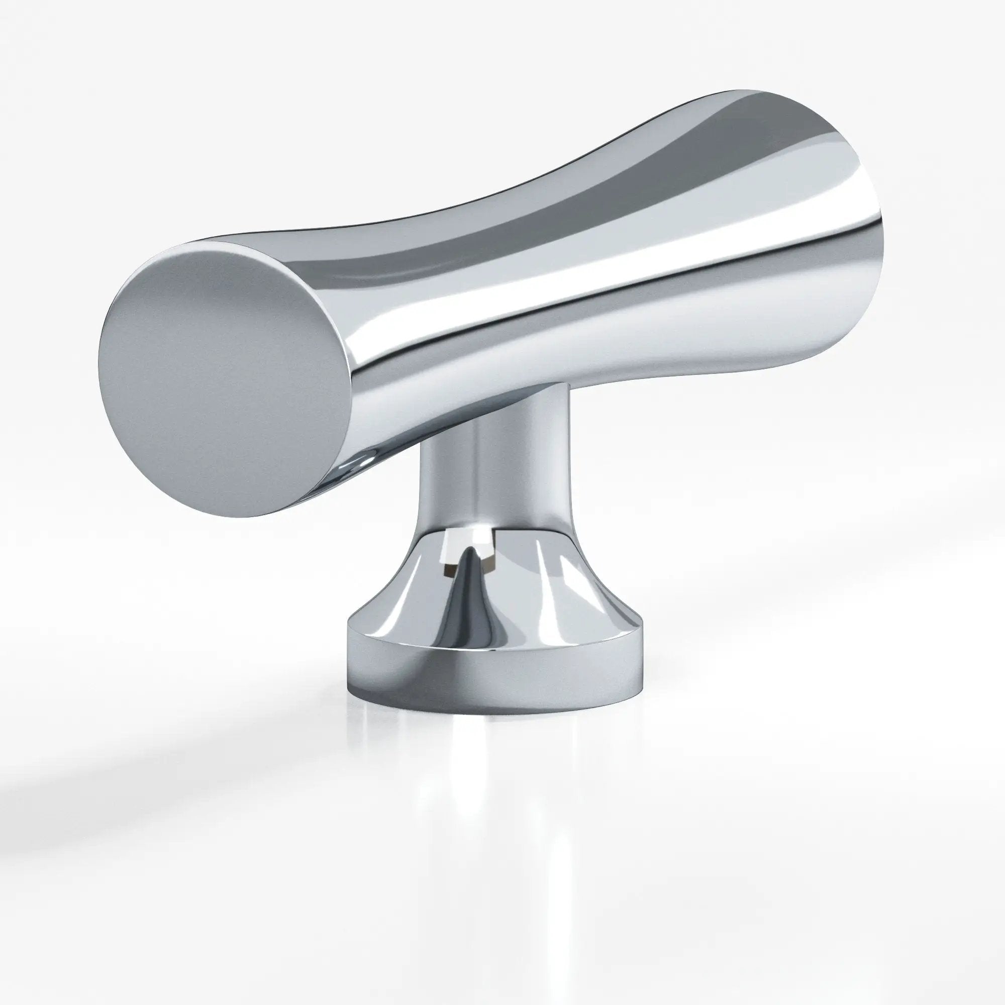 polished chrome cabinet knob