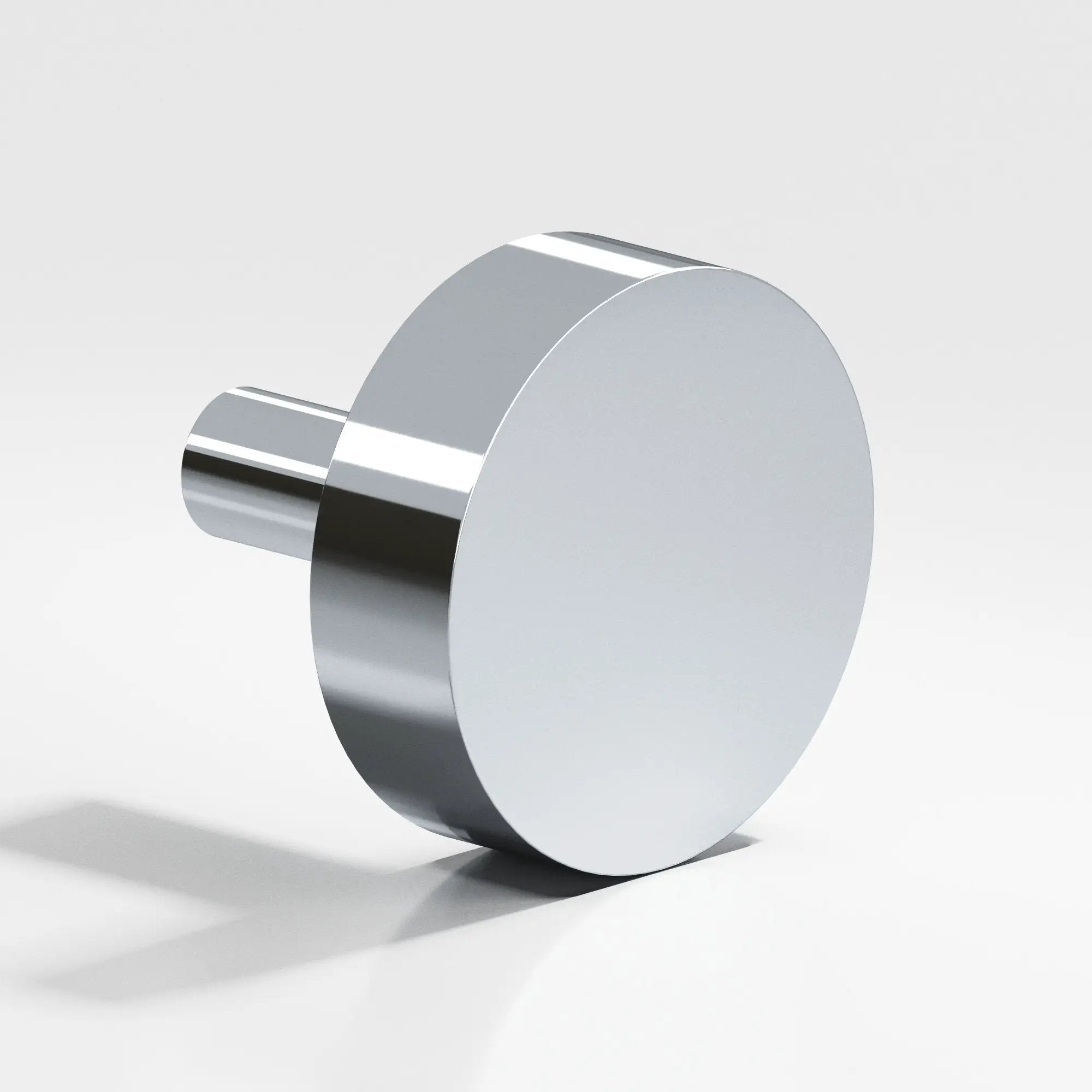 polished chrome cabinet knob