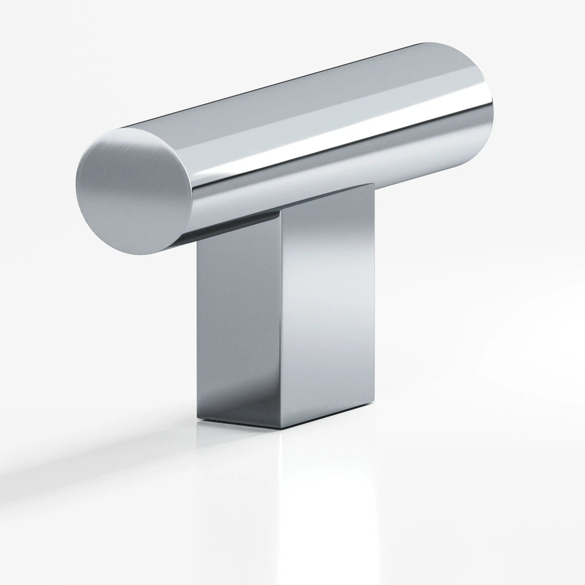 polished chrome cabinet knob