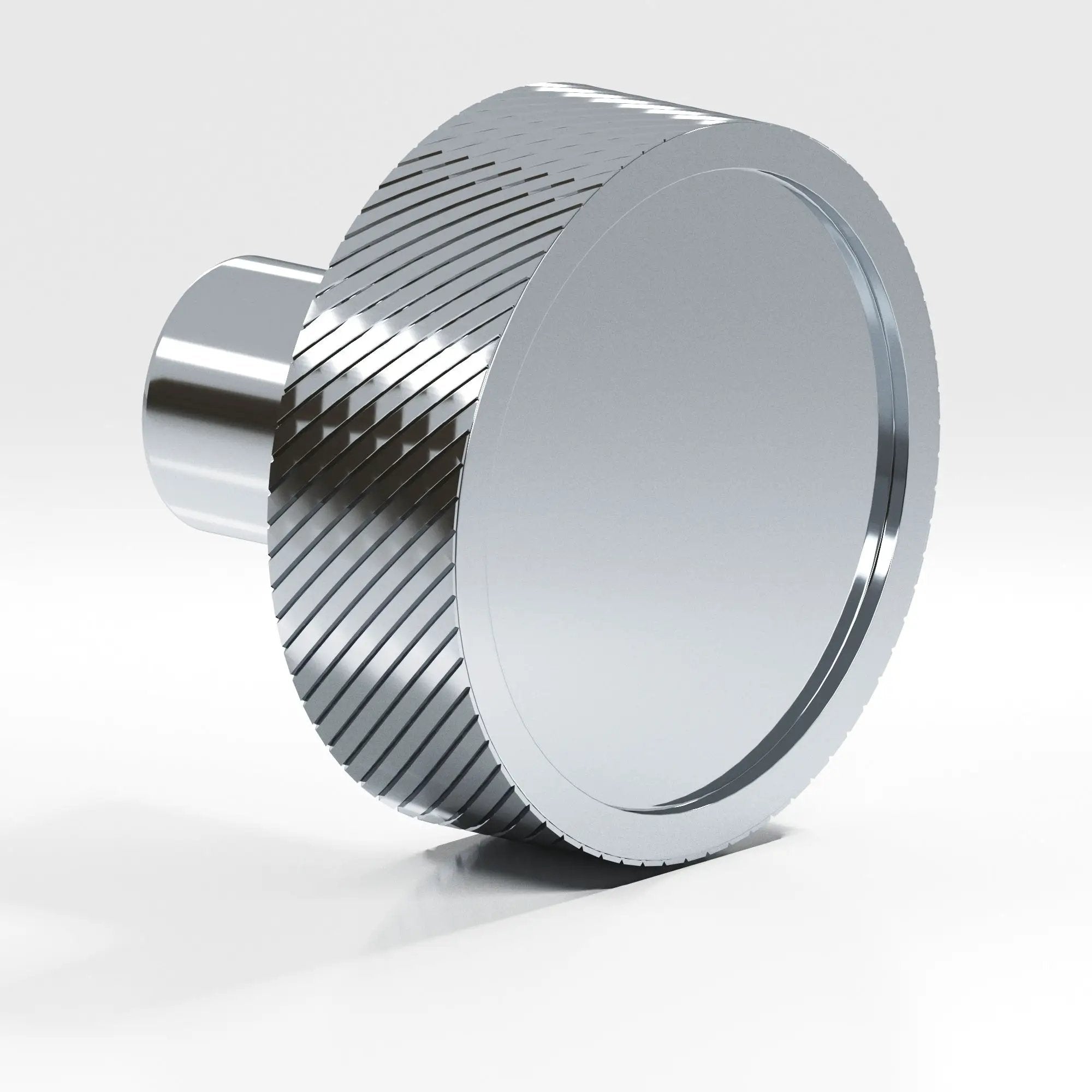 polished chrome cabinet knob