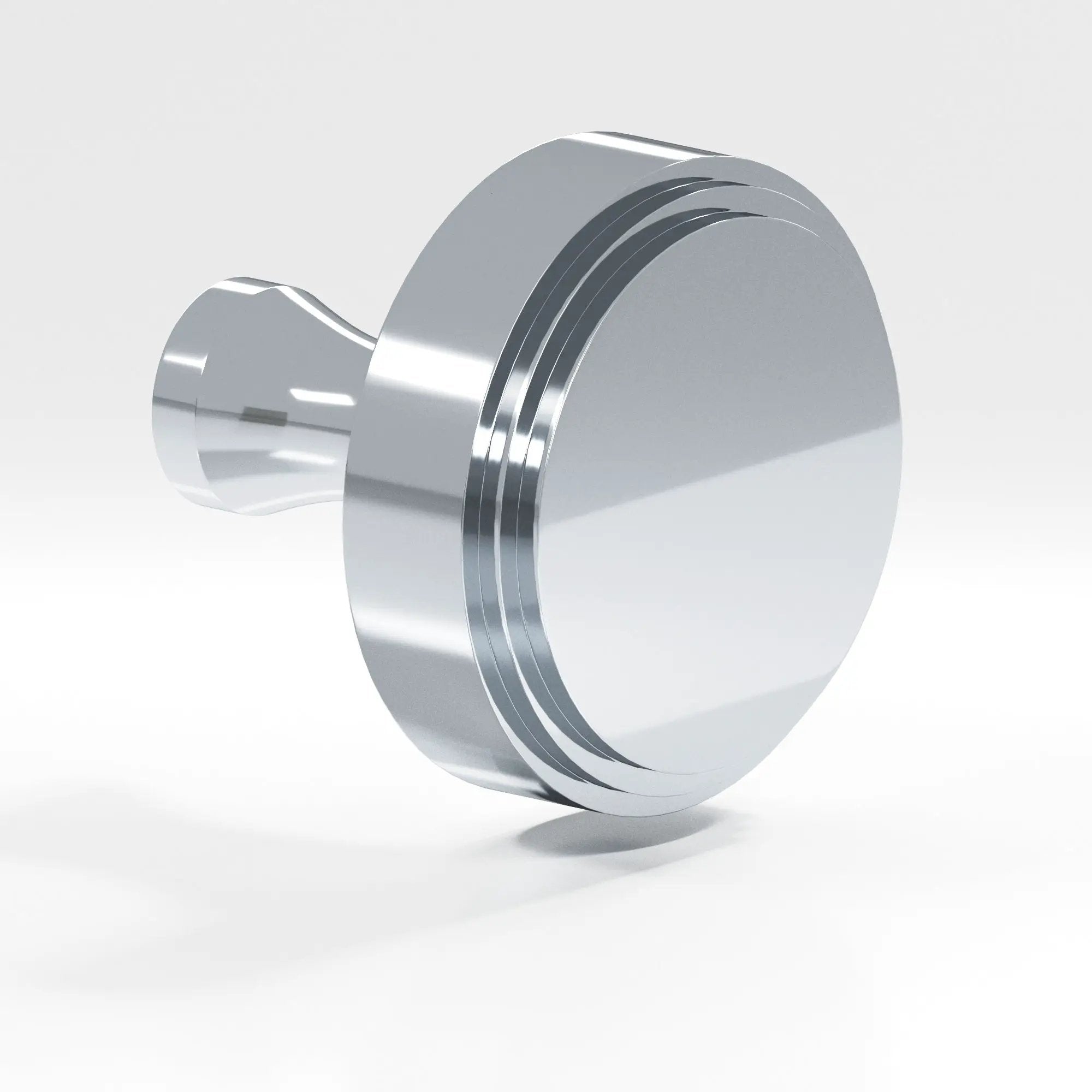 polished chrome cabinet knob