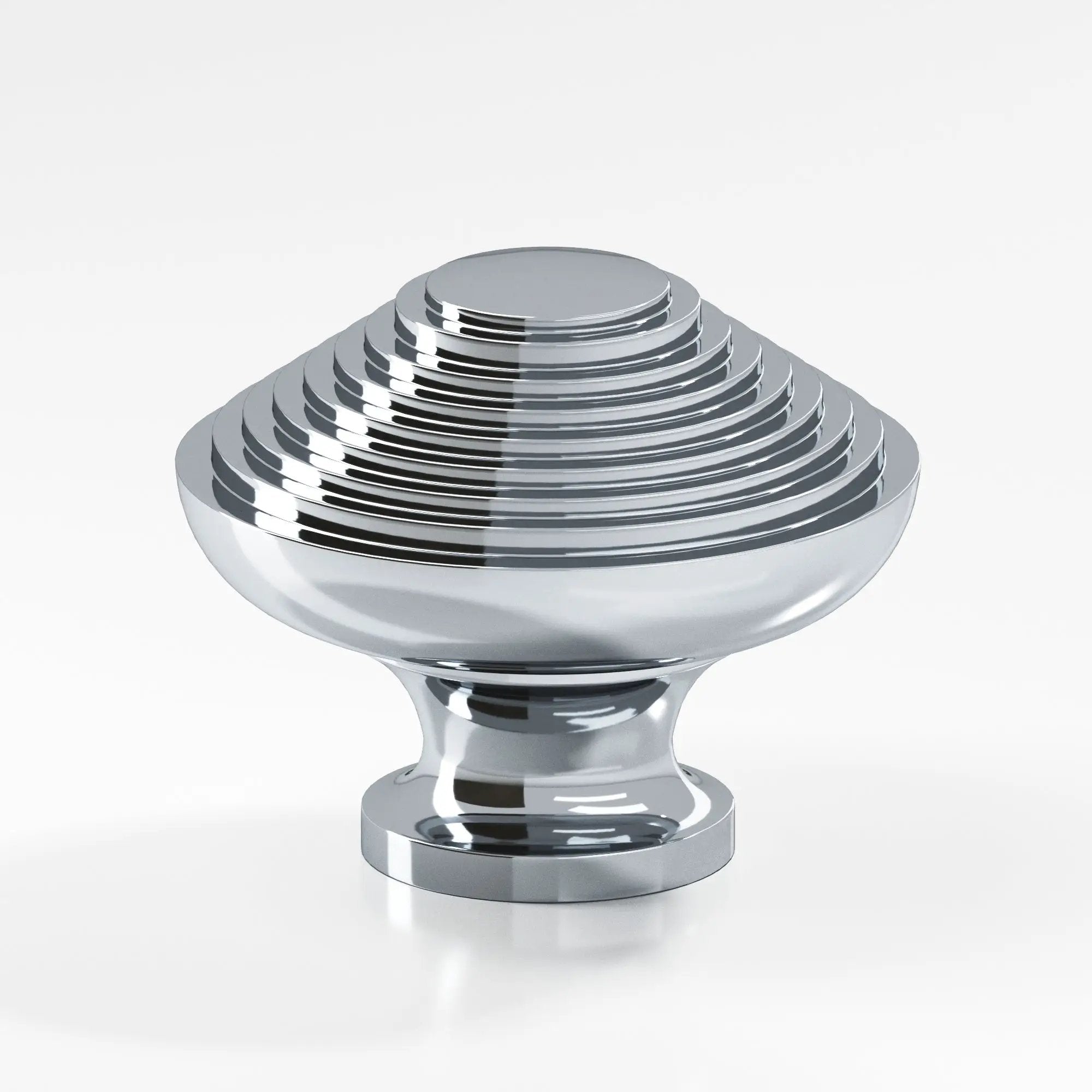 polished chrome cabinet knob