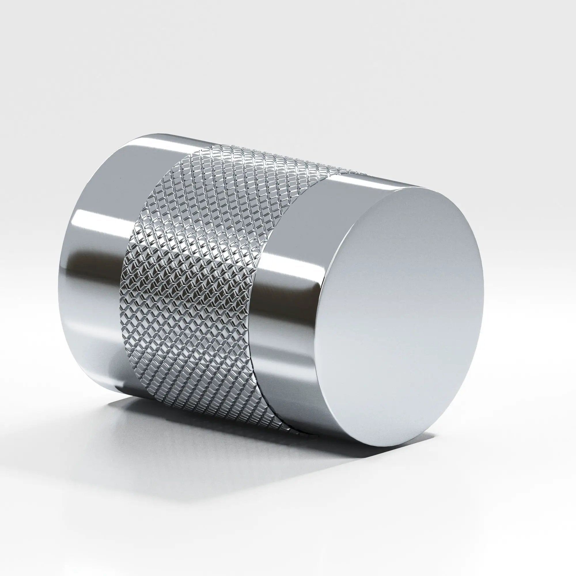 polished chrome cabinet knob