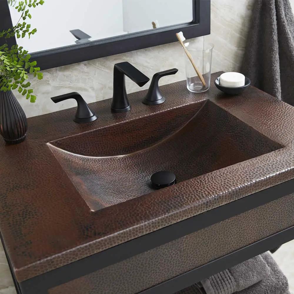 antique copper bathroom sink