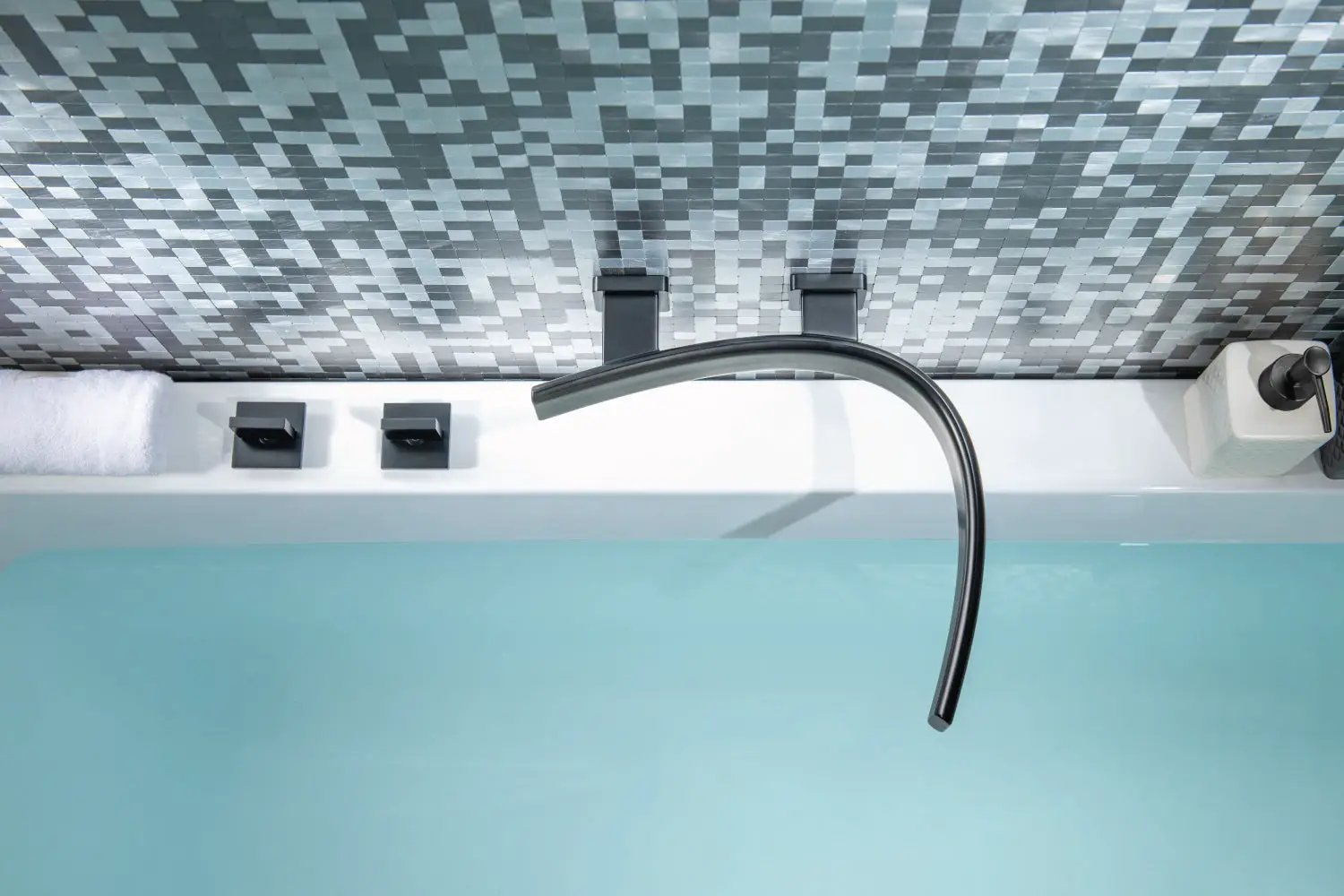 matte black tub spout