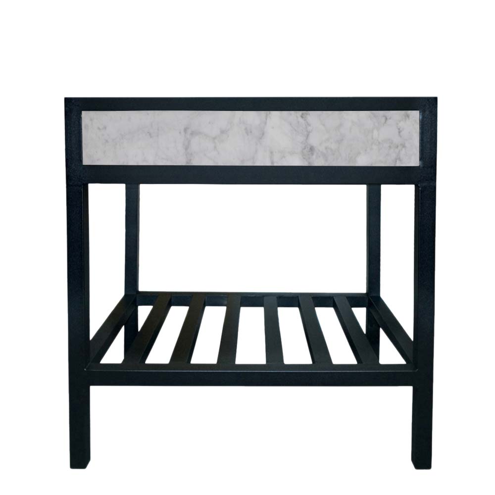 Native Trails 30" Cuzco Handcrafted Steel Bathroom Vanity Base with Copper Insets